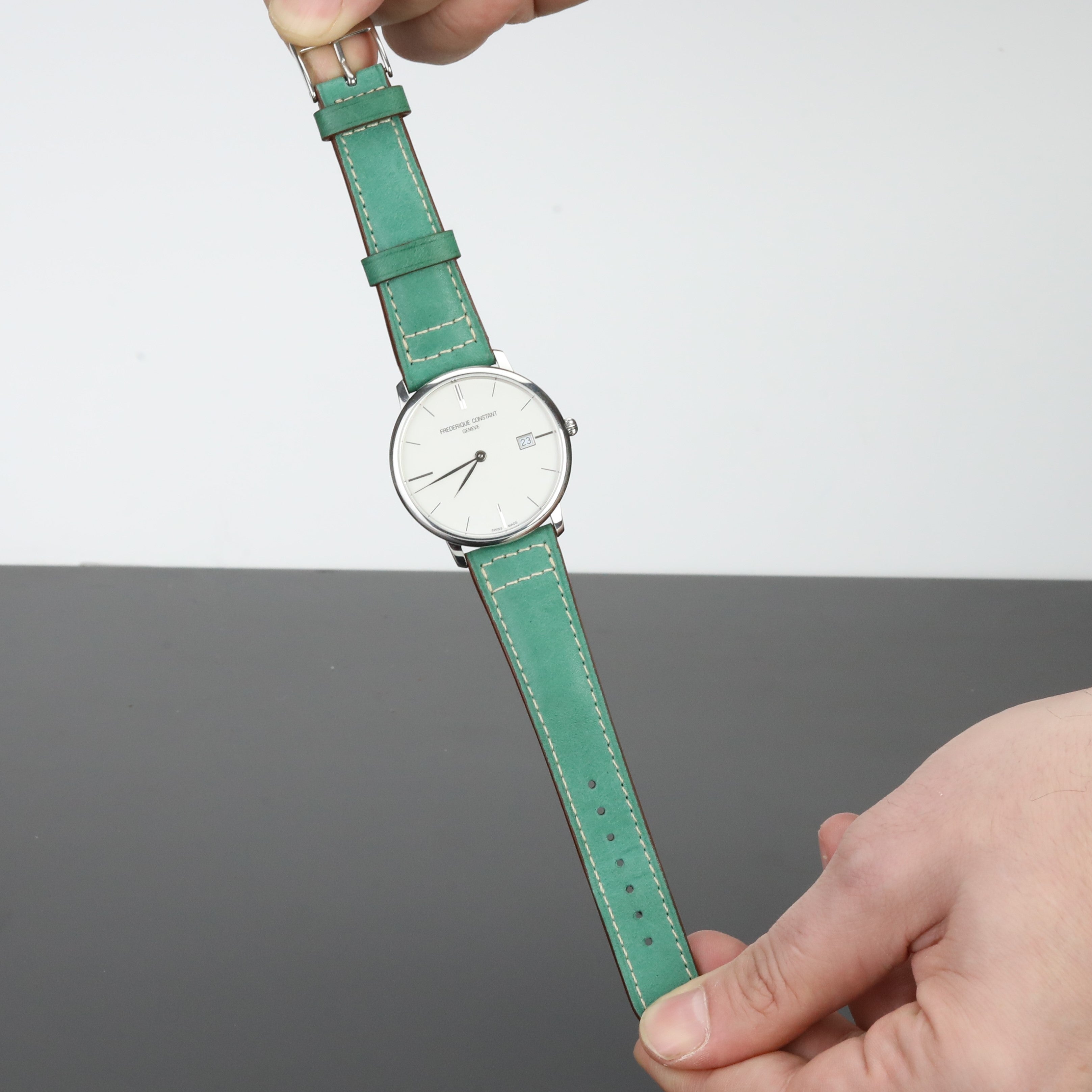 Pueblo Leather Watch Strap - Green