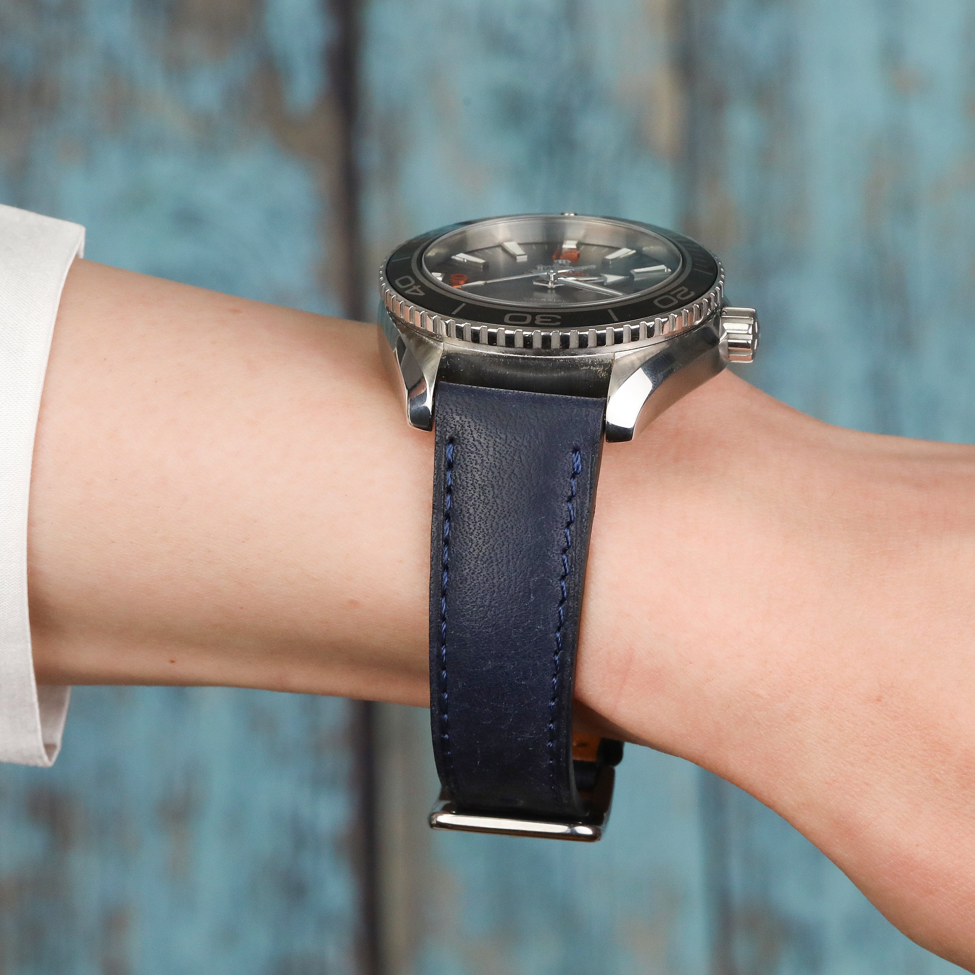 Pueblo Leather Strap - D. Blue