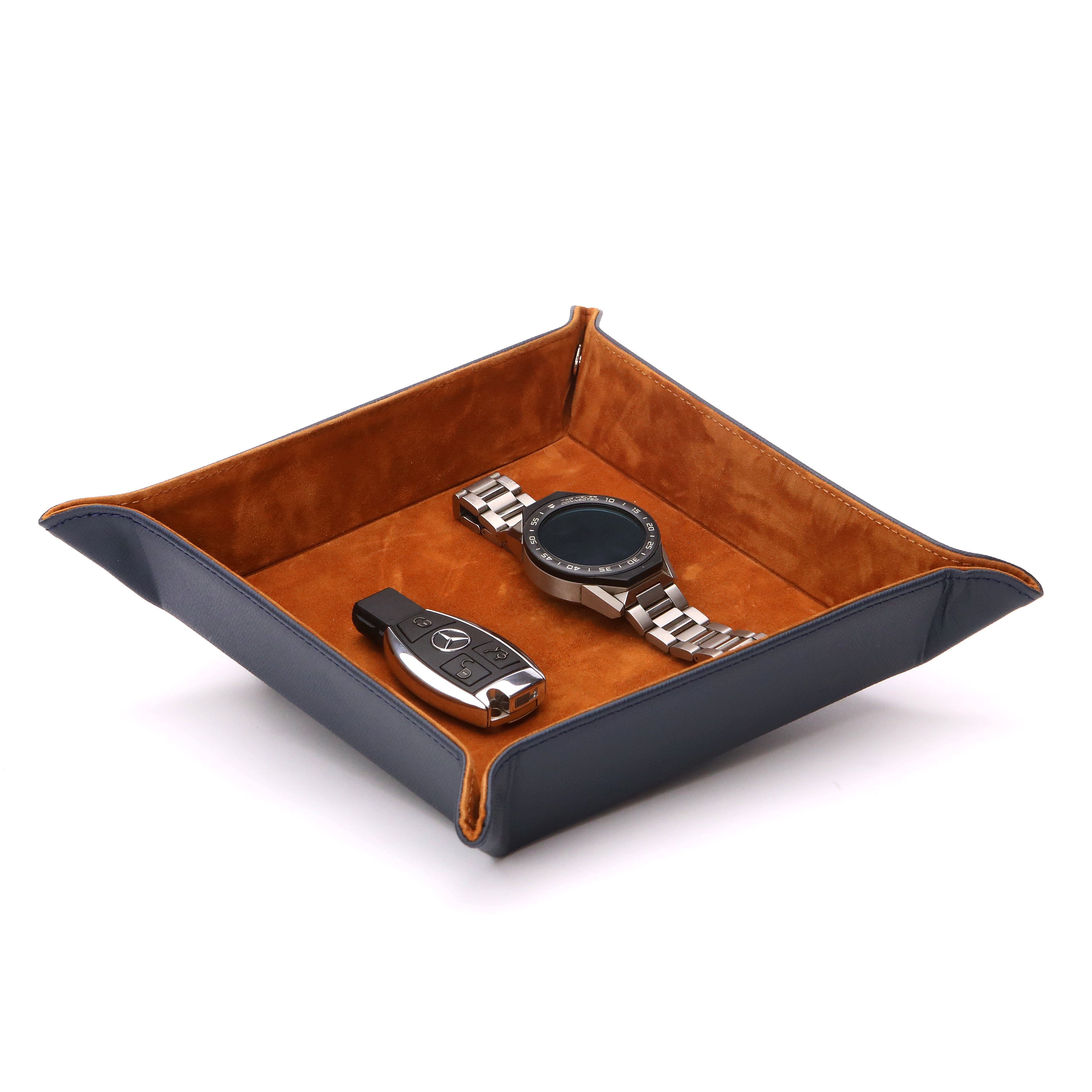 Octavia Leather Vallet Organizer - D. Blue