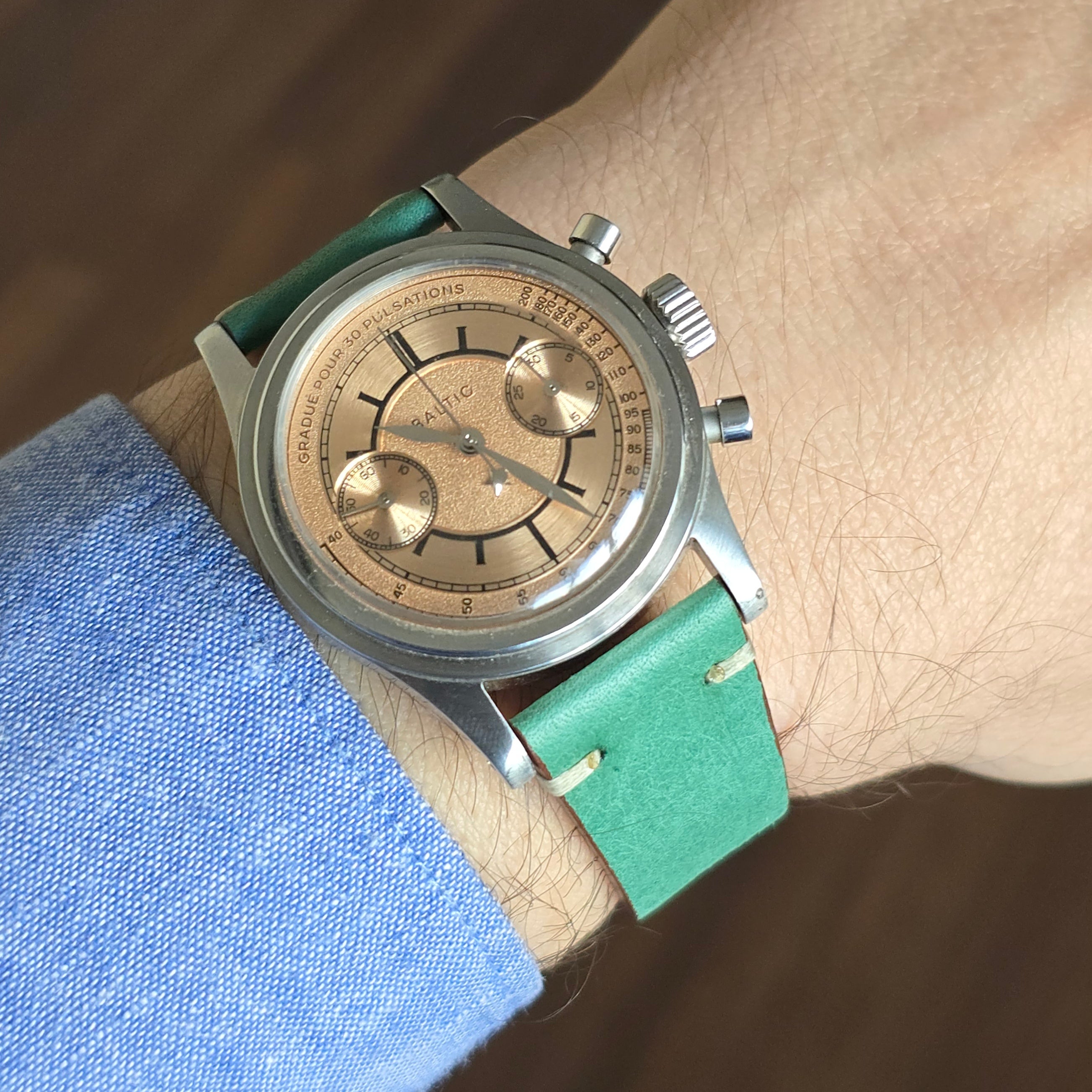 Vintage Style Leather Watch Strap