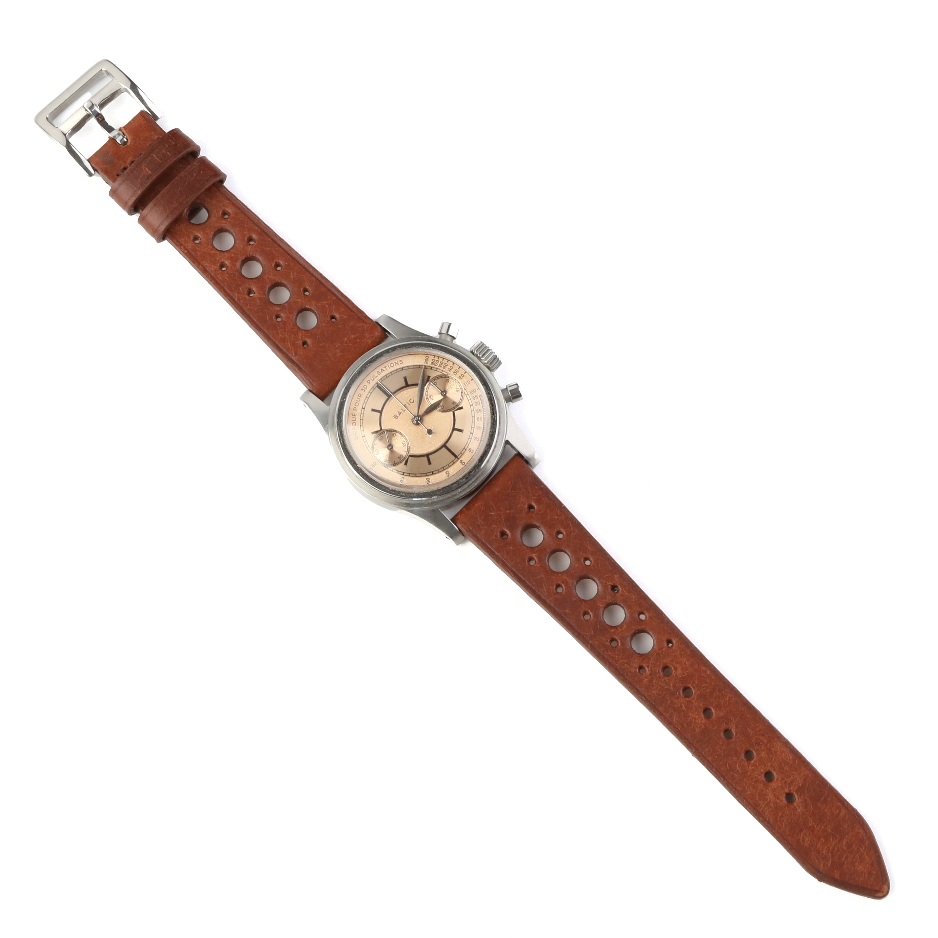 Rally Style Leather Strap - Brown