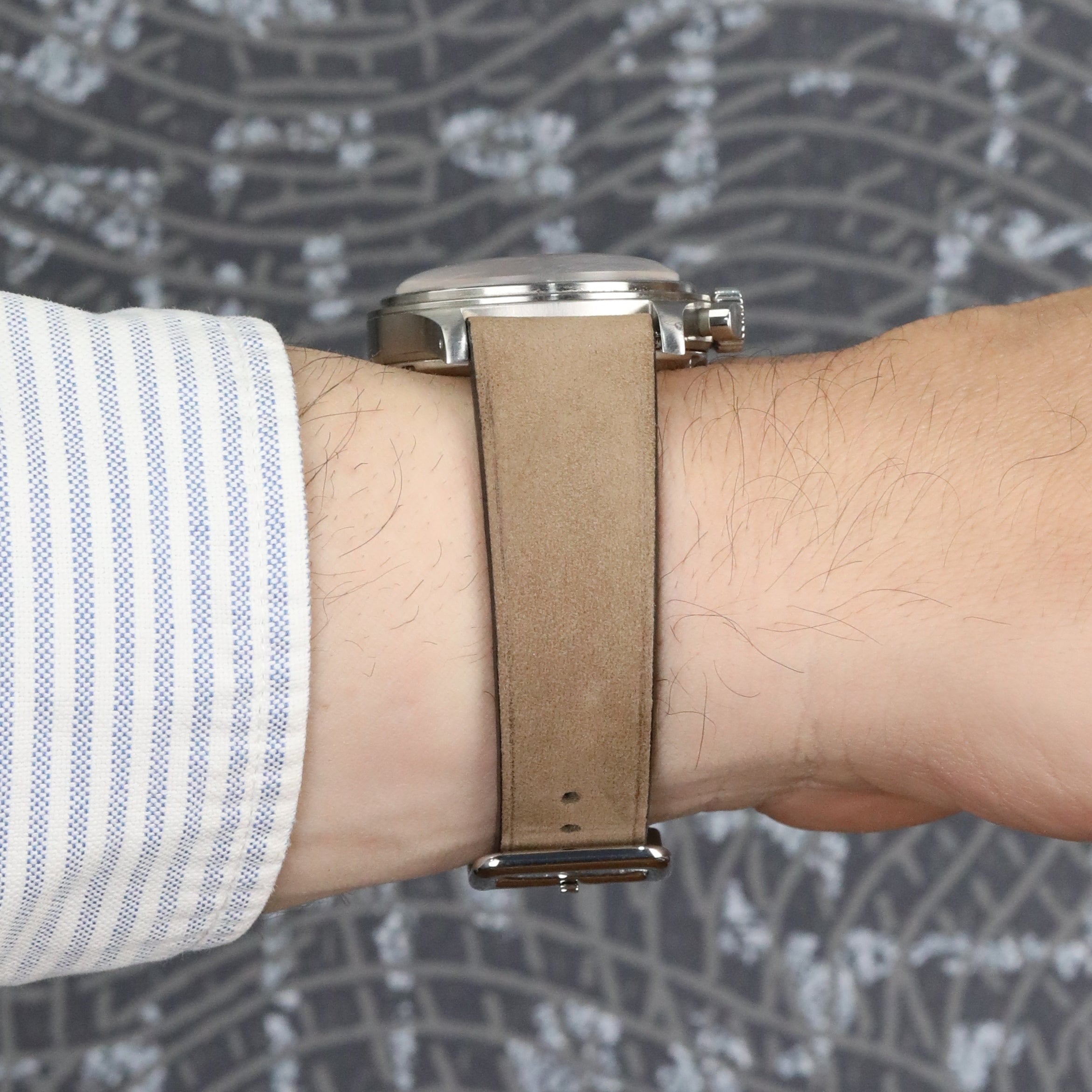 Nubuck Slim Leather Watch Strap