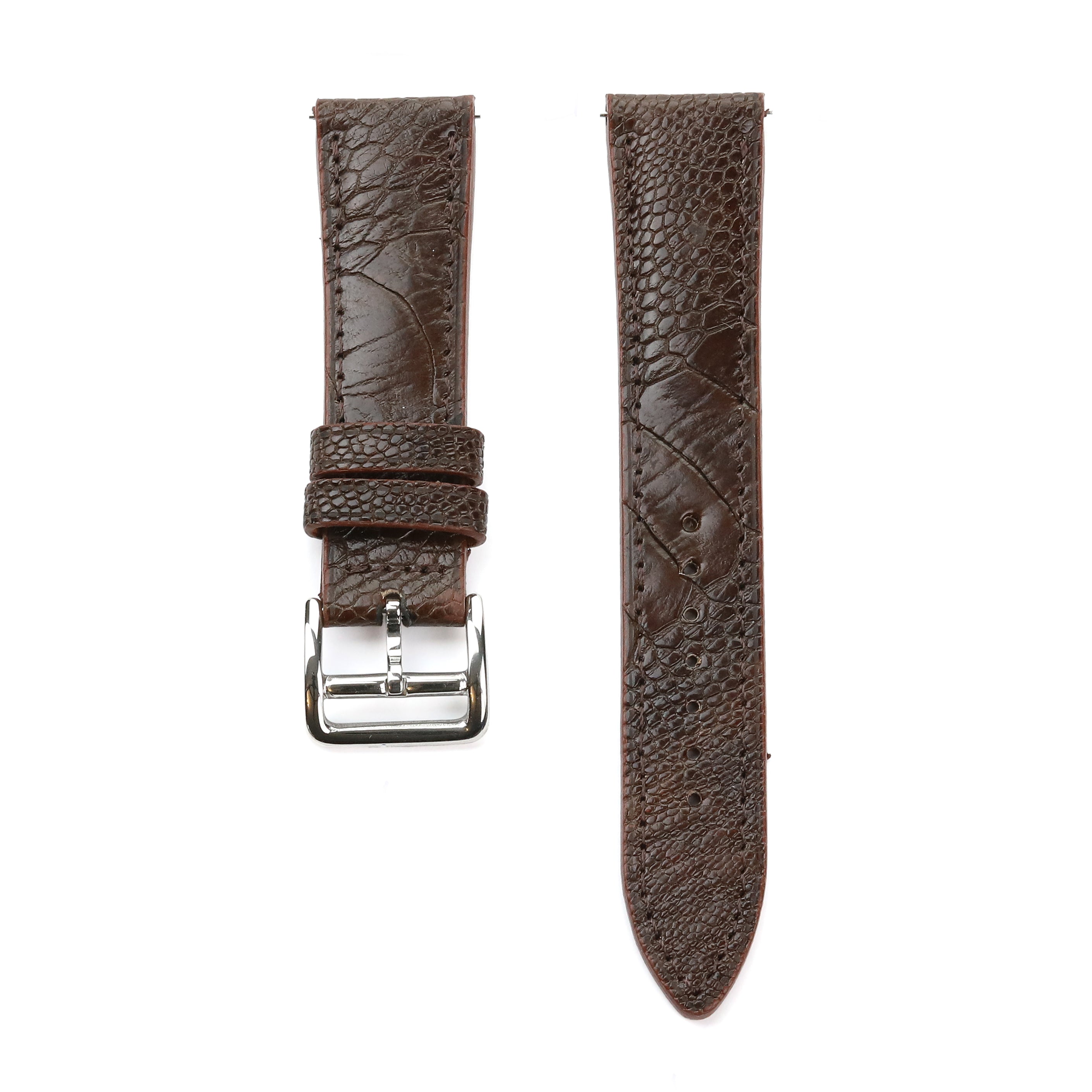 Ostrich Leather Strap - Brıown