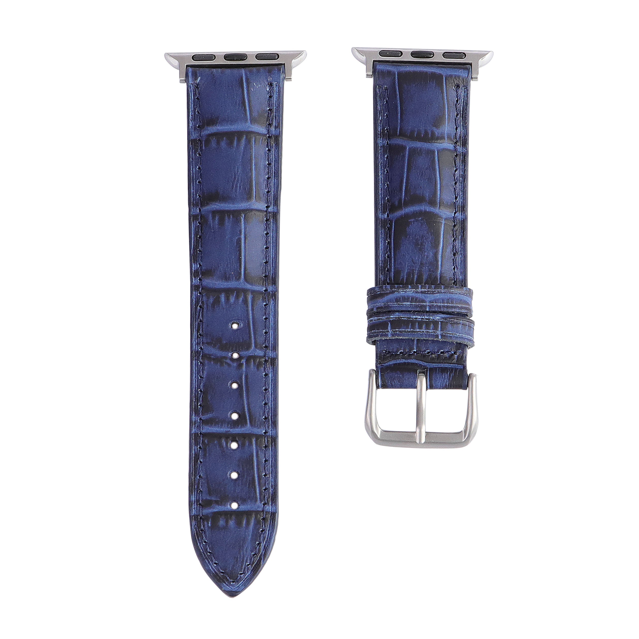Apple Watch Compatible Leather Strap - D. Blue