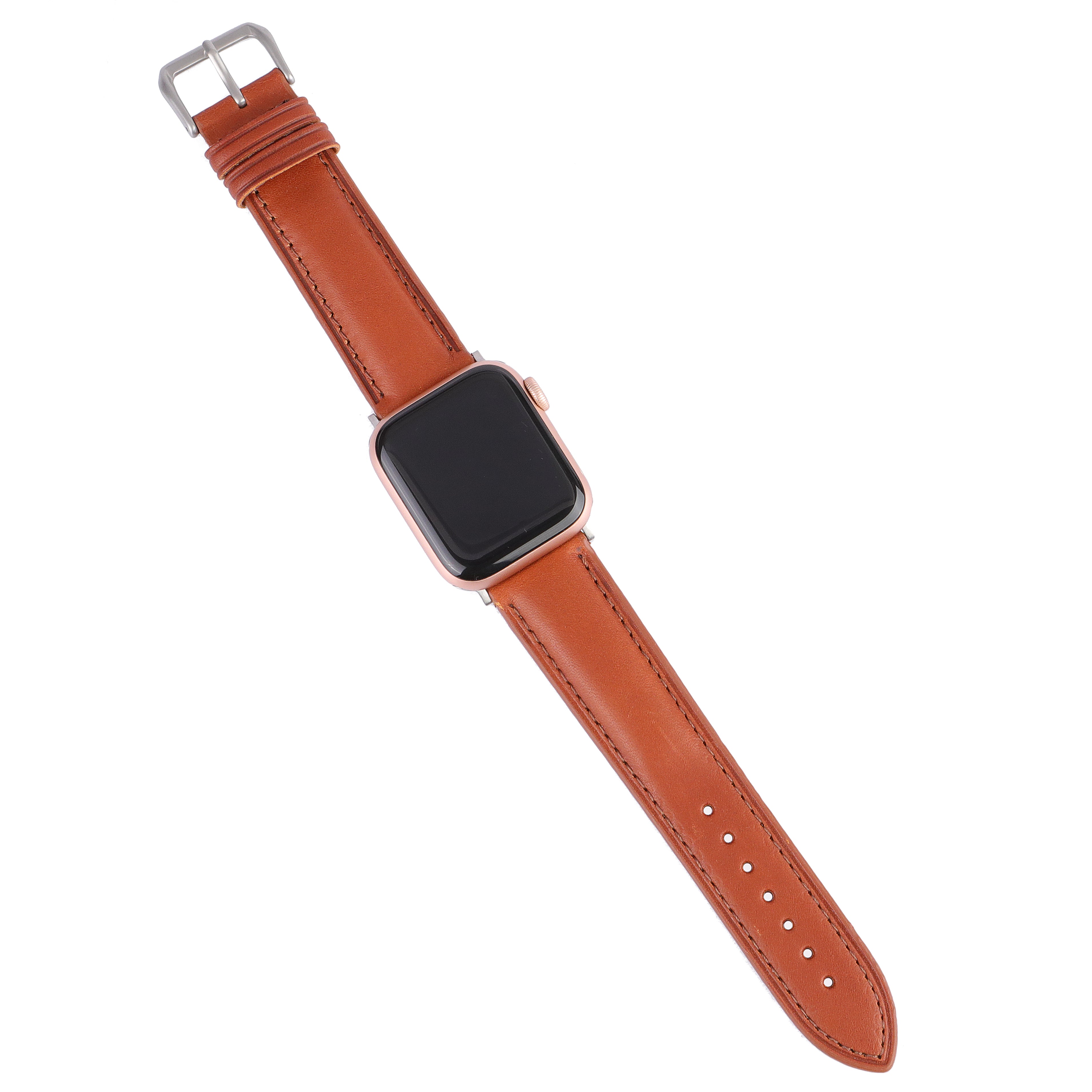 Apple Watch Compatible Leather Strap - Tan