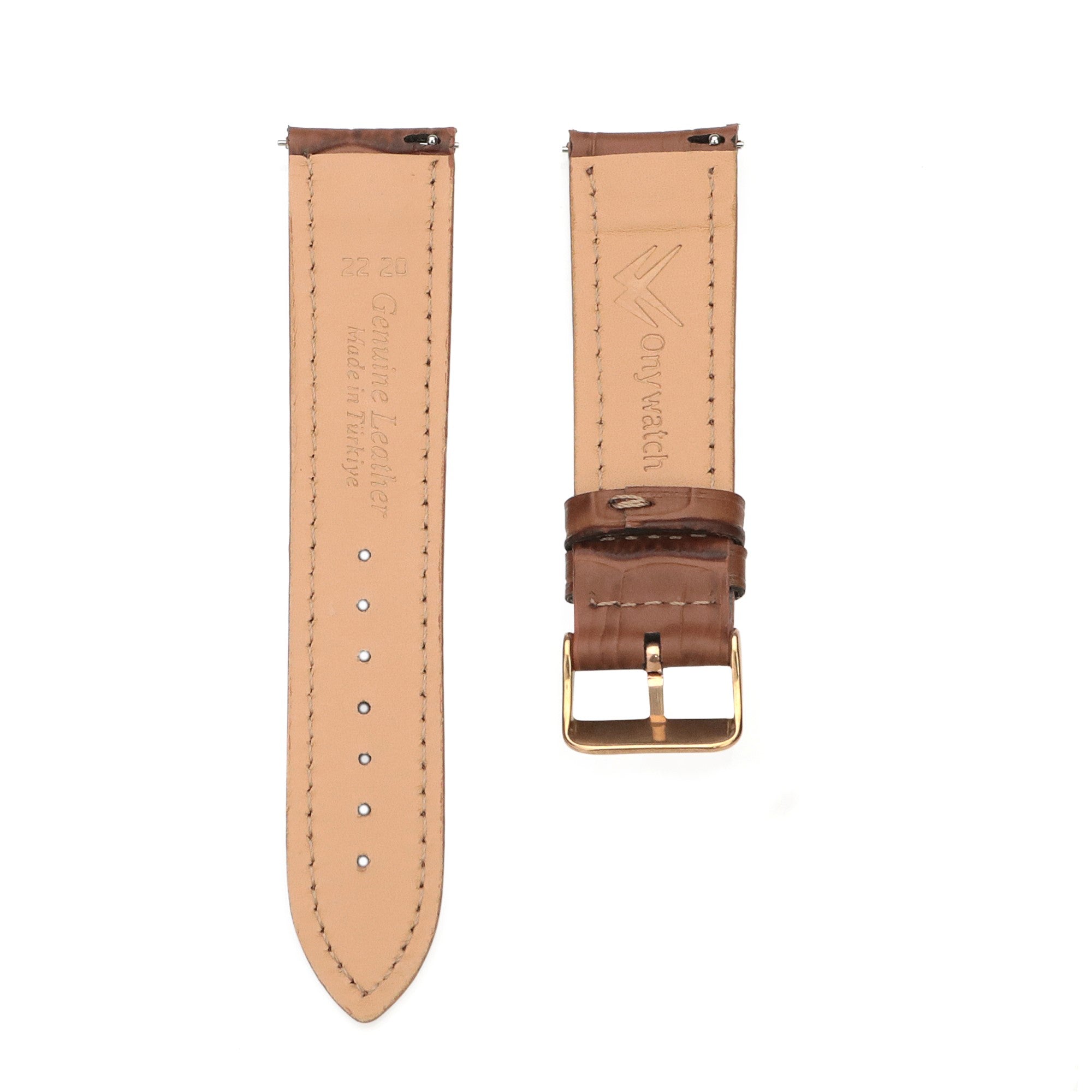 Apple Watch Compatible Leather Strap - Tan