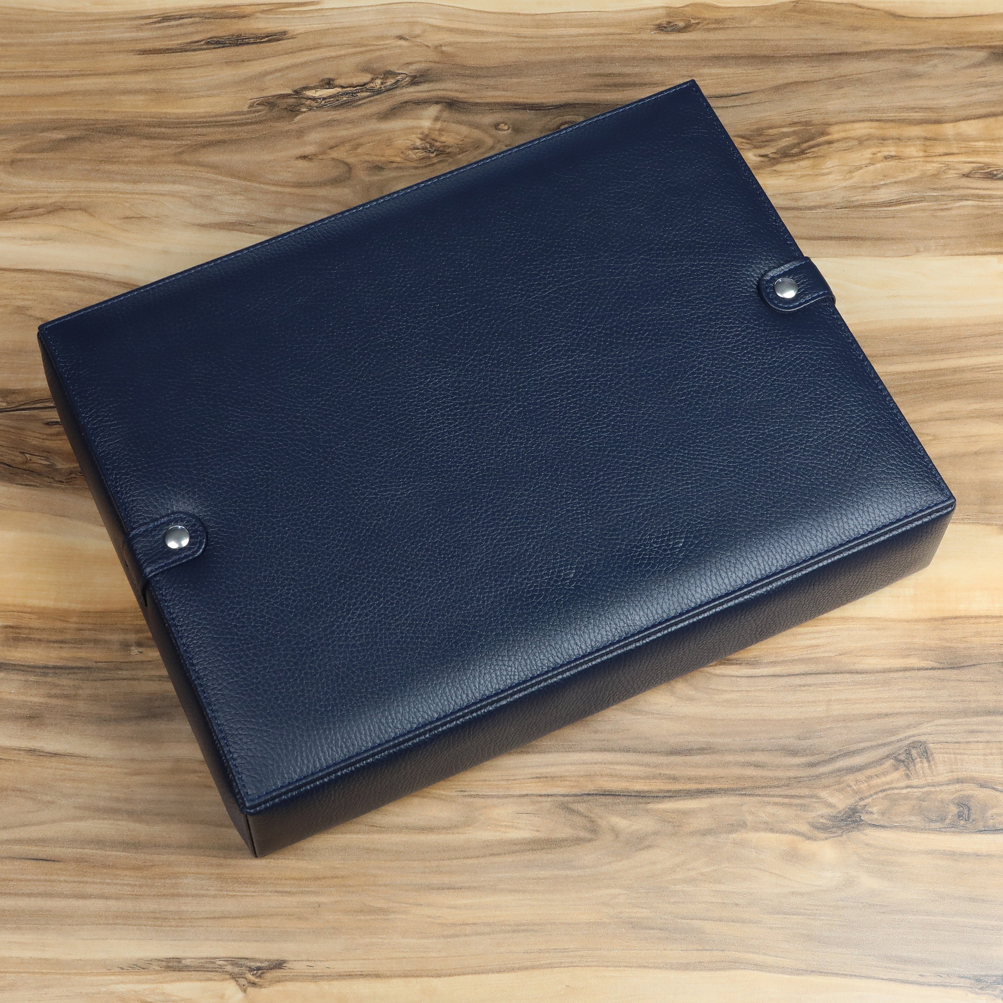 Leather Watch Box for 12 / D. Blue