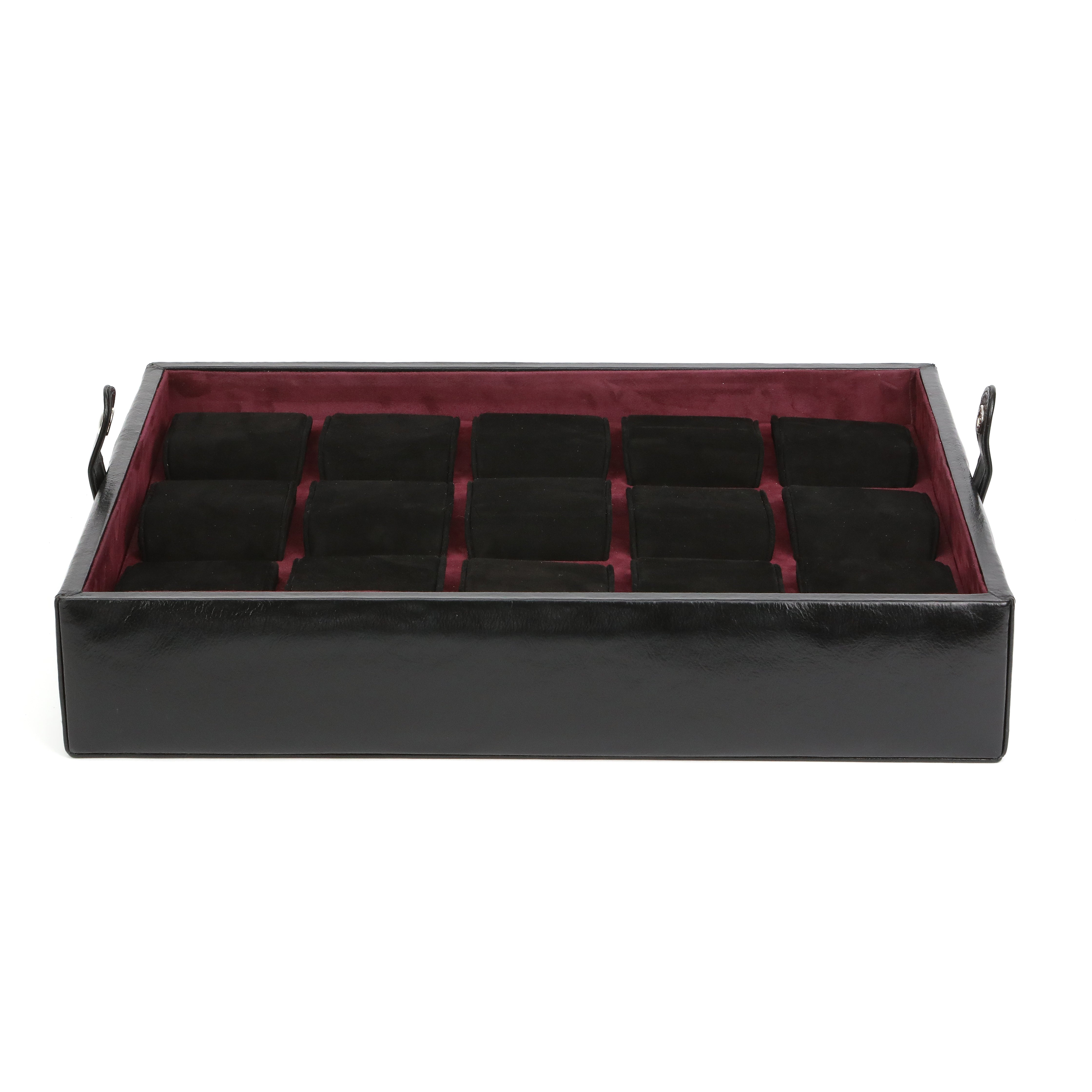 Leather Watch Box for 15 / Black