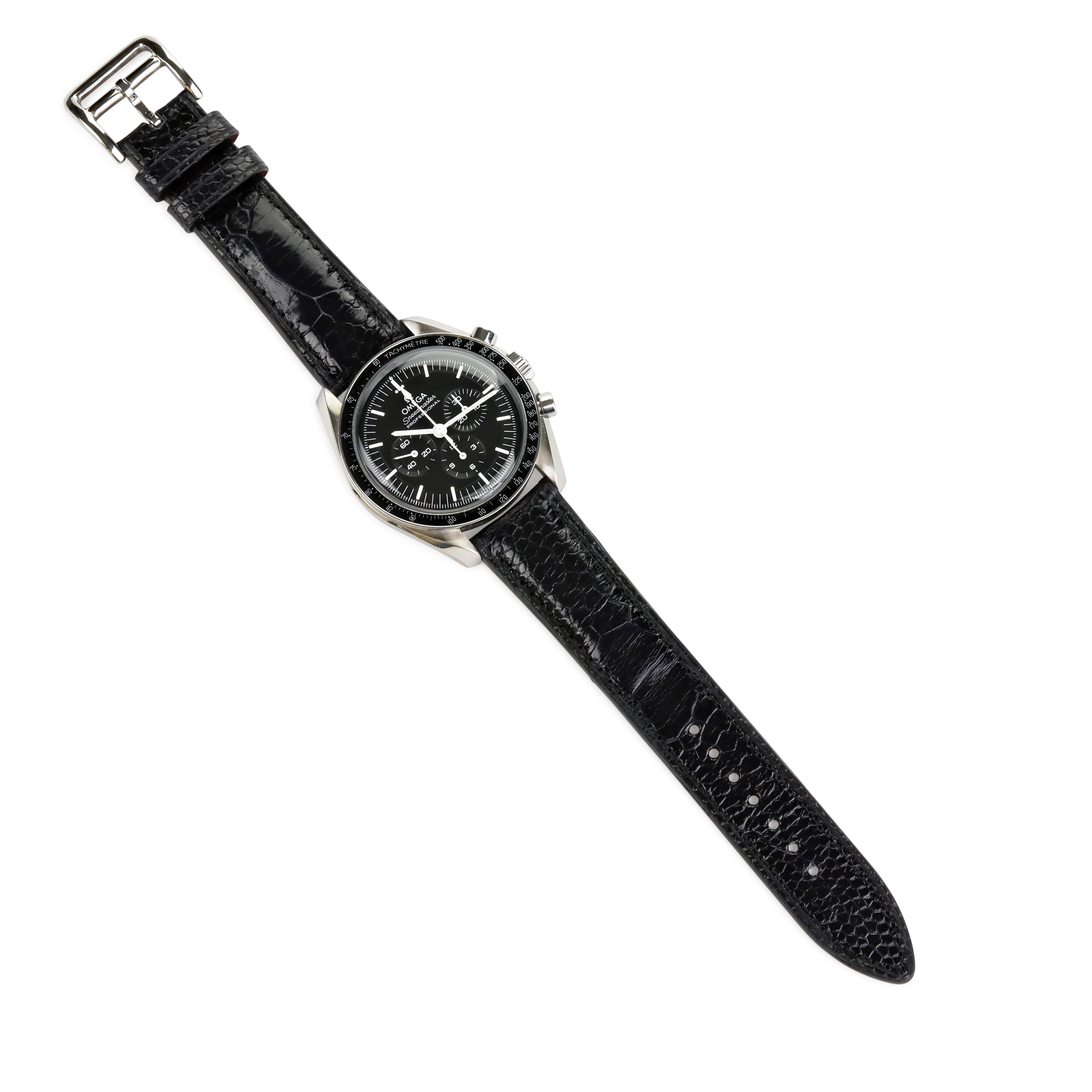 Ostrich Leather Strap - Black