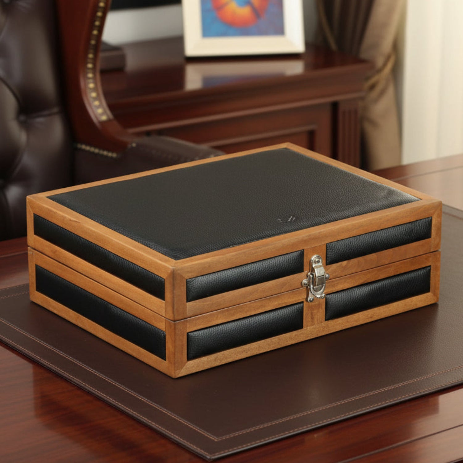 Heritage Wooden Watch Box for 10 / Black