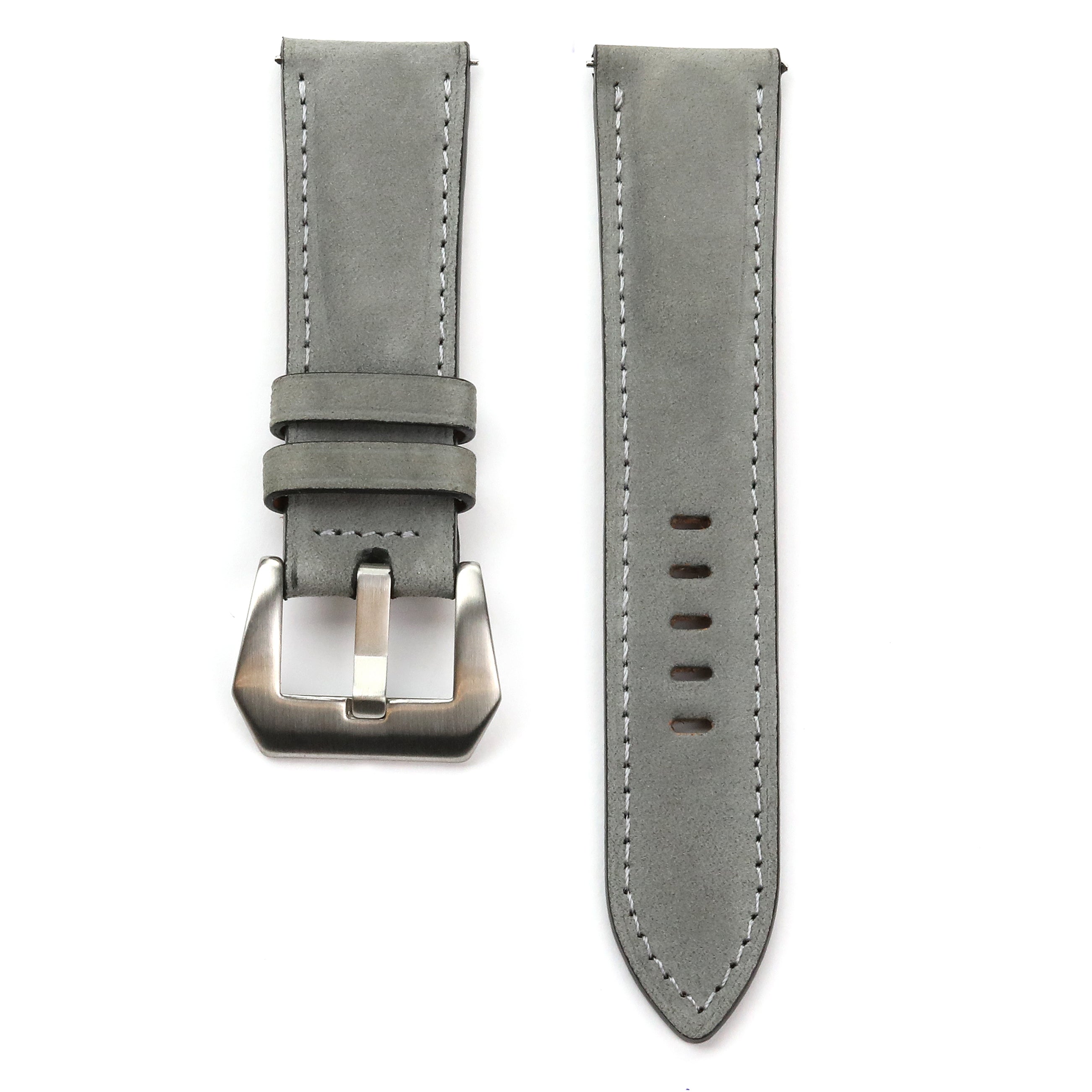 Florentine Series Suede Leather Strap / Grey