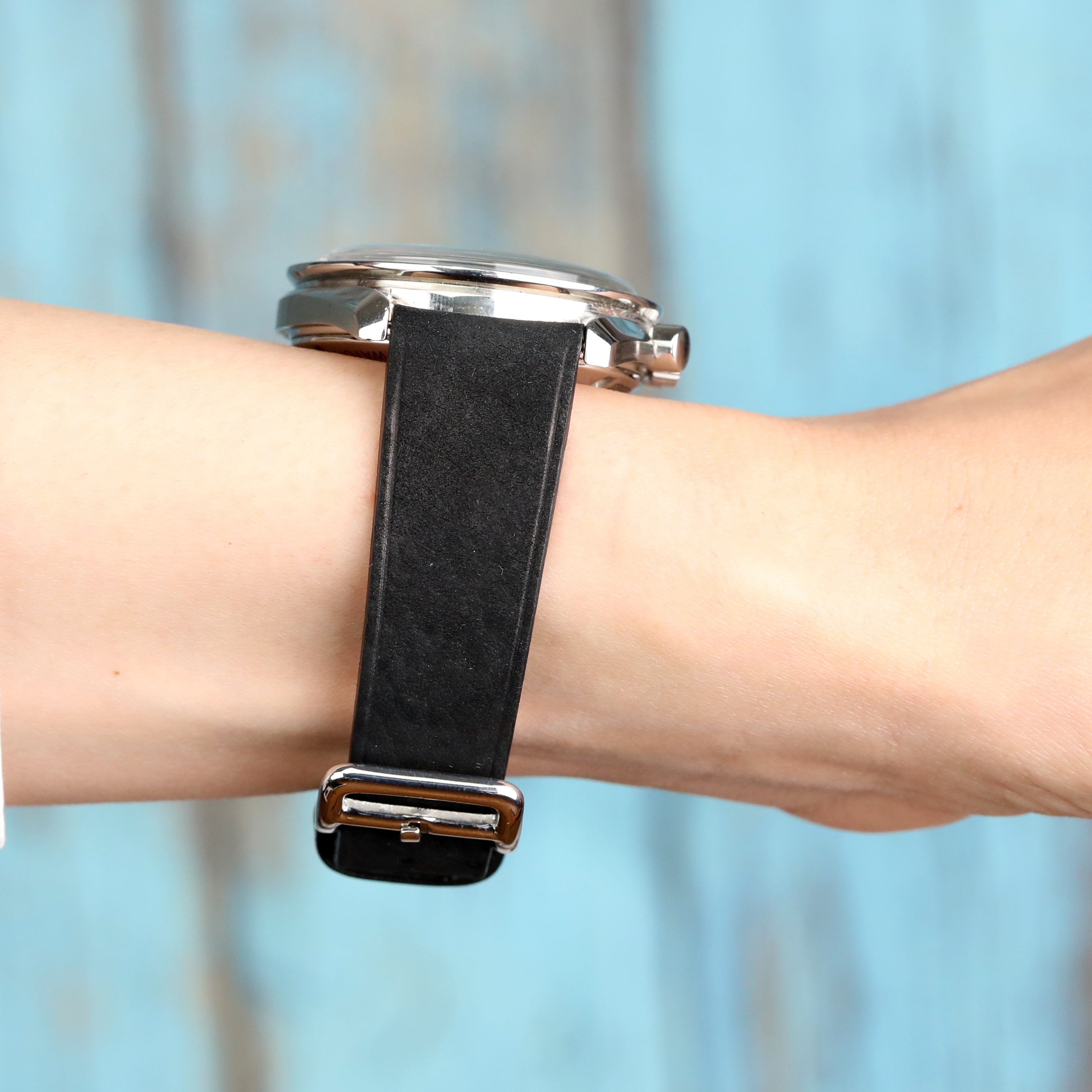 Nubuck Slim Leather Watch Strap