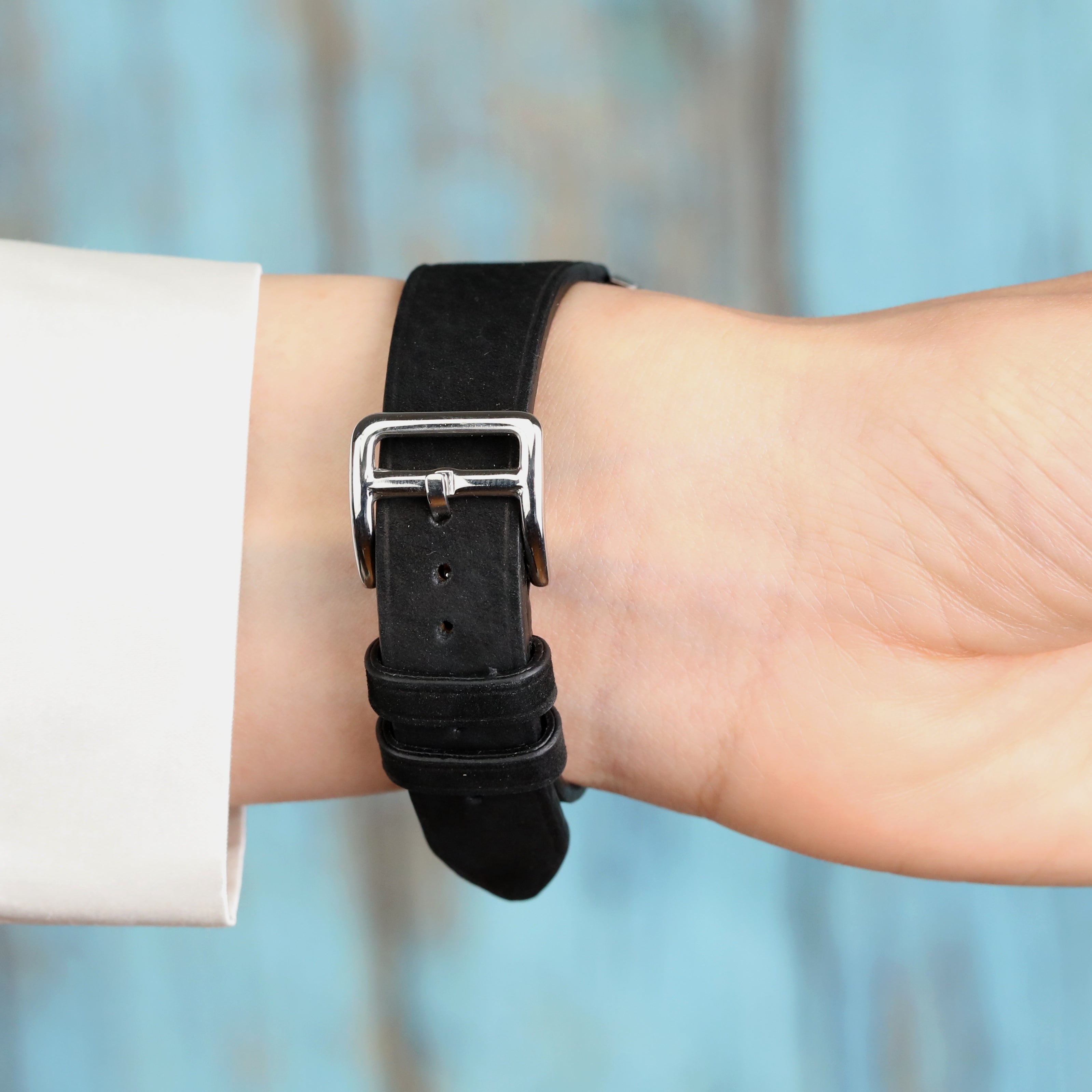Nubuck Slim Leather Watch Strap