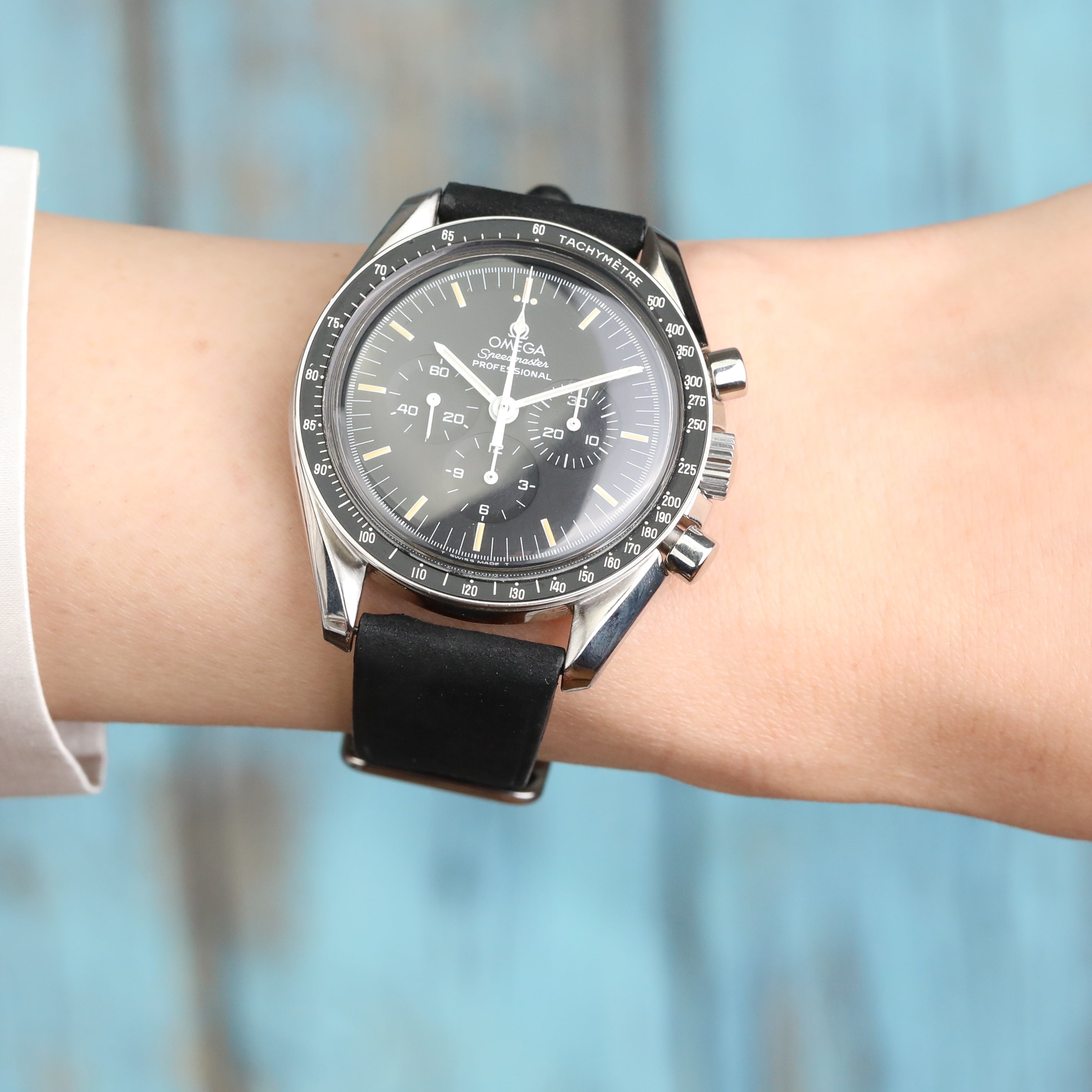Nubuck Slim Leather Watch Strap