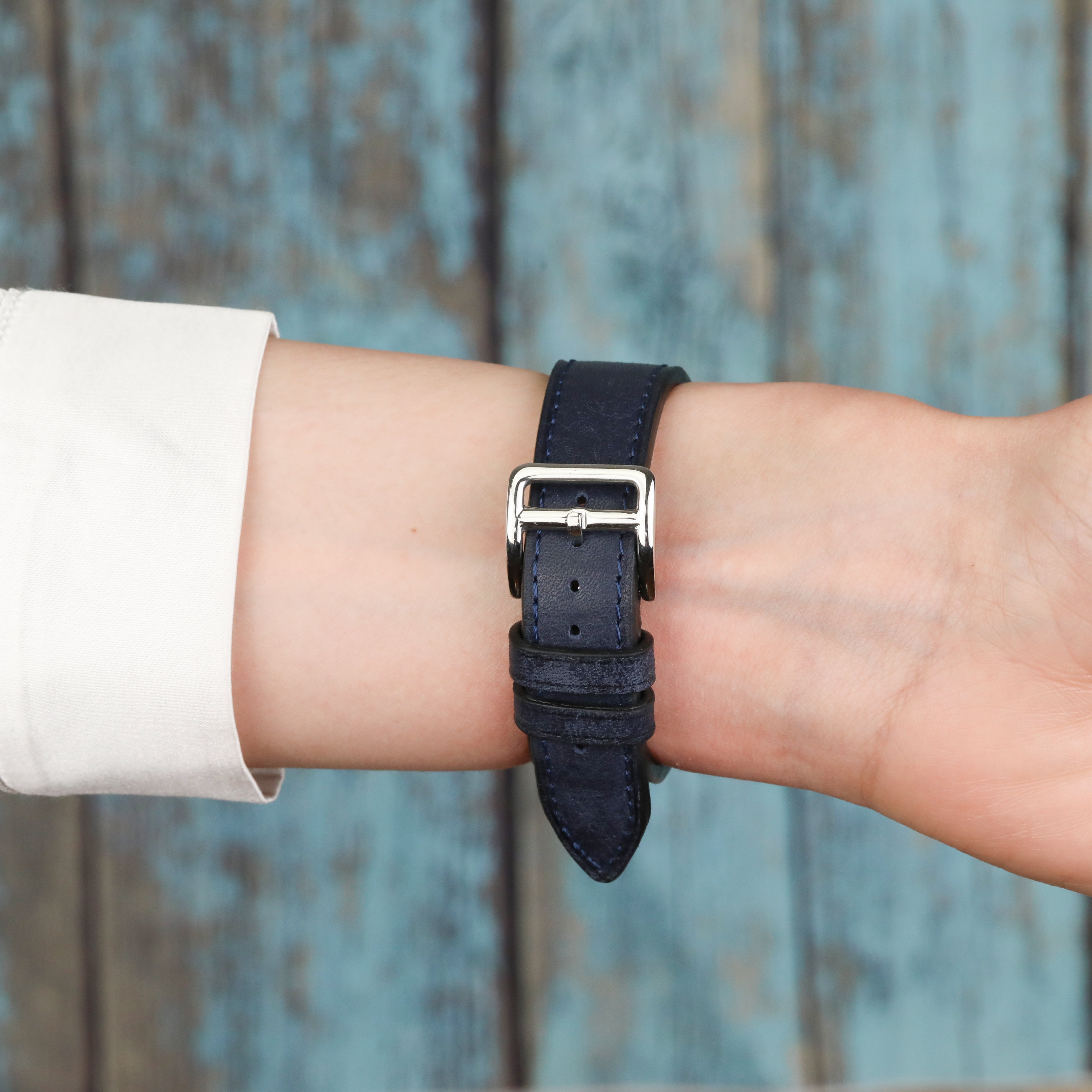 Pueblo Leather Strap - D. Blue