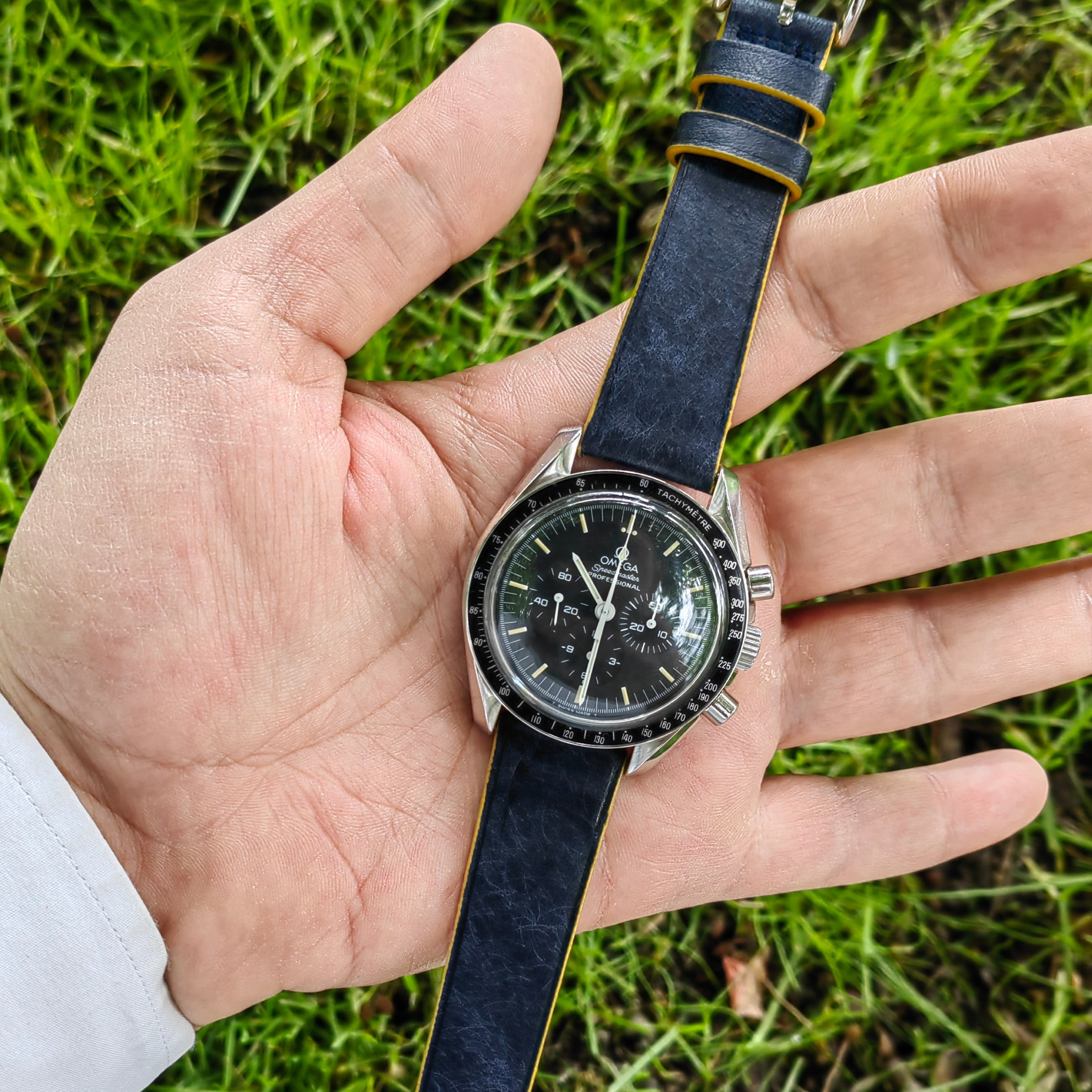 Pueblo Leather Watch Strap - D. Blue