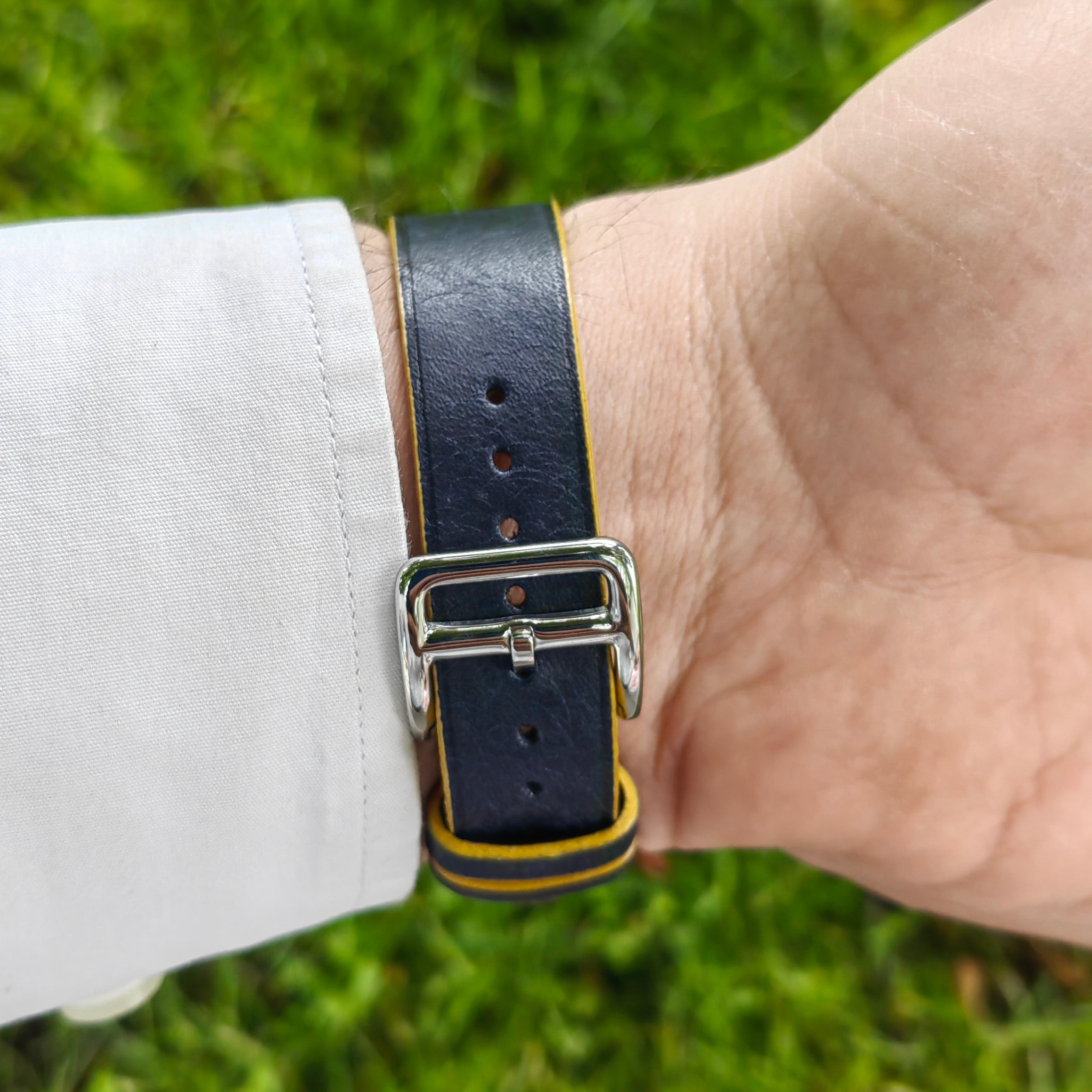 Pueblo Leather Watch Strap - D. Blue