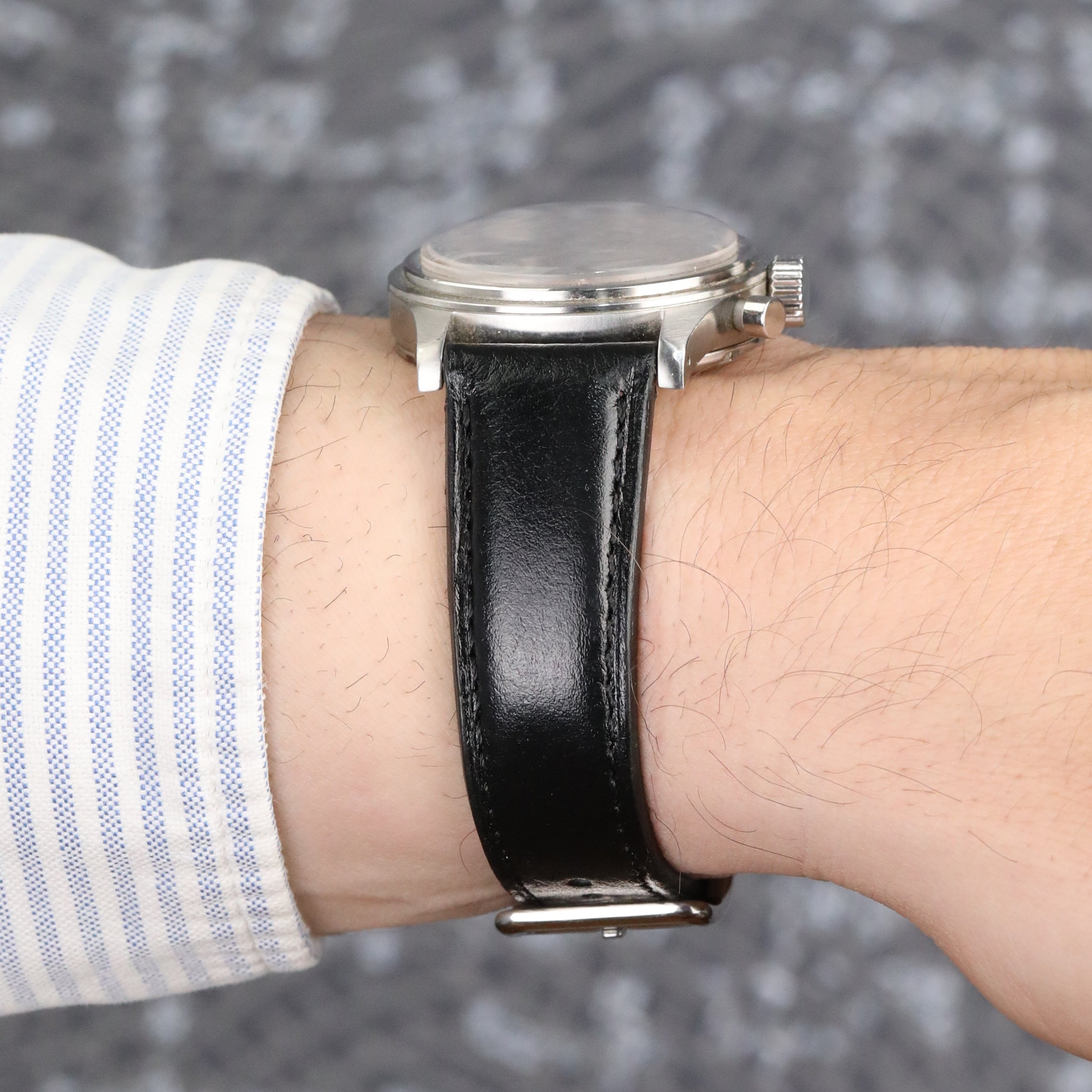 Pueblo Leather Watch Strap - Black