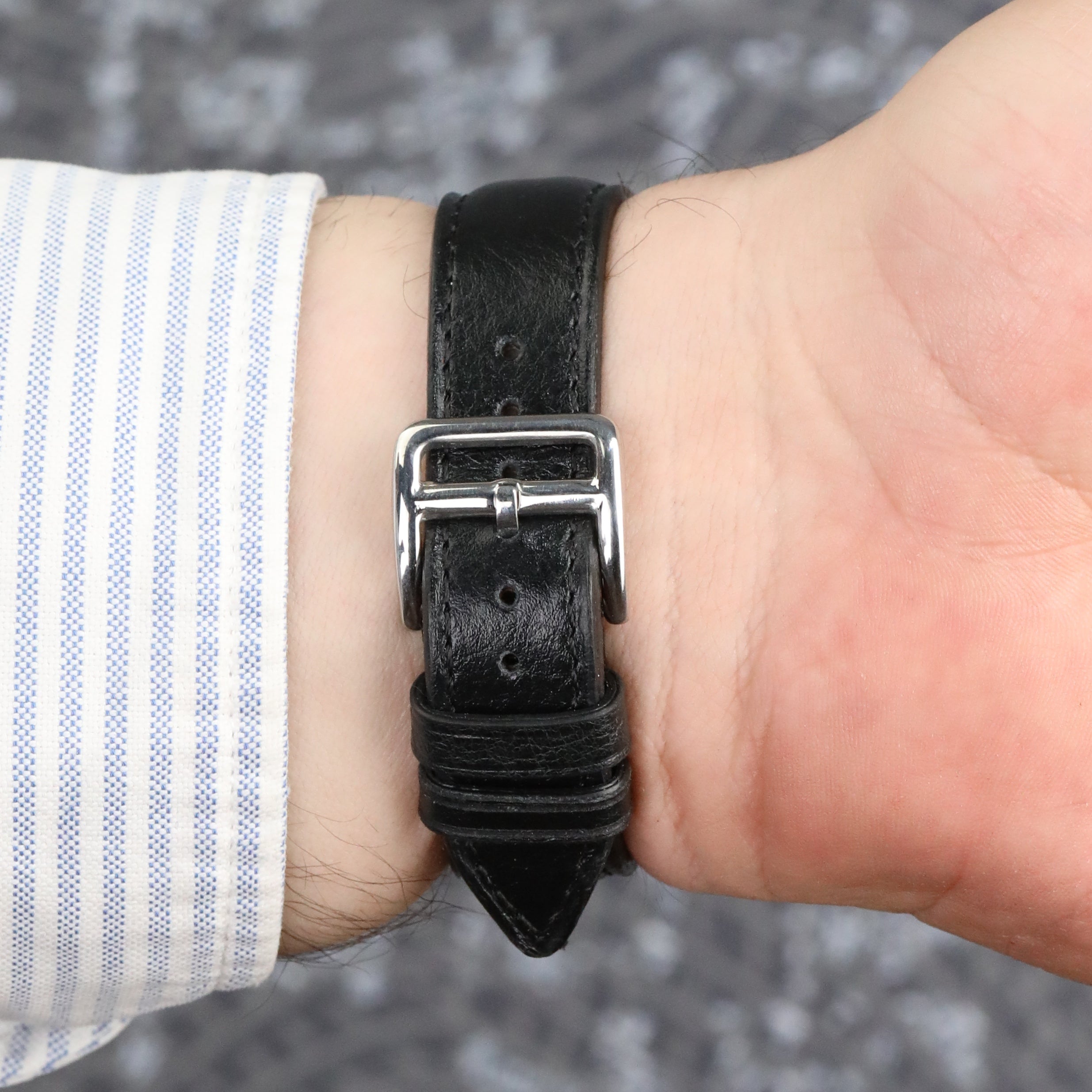Pueblo Leather Watch Strap - Black