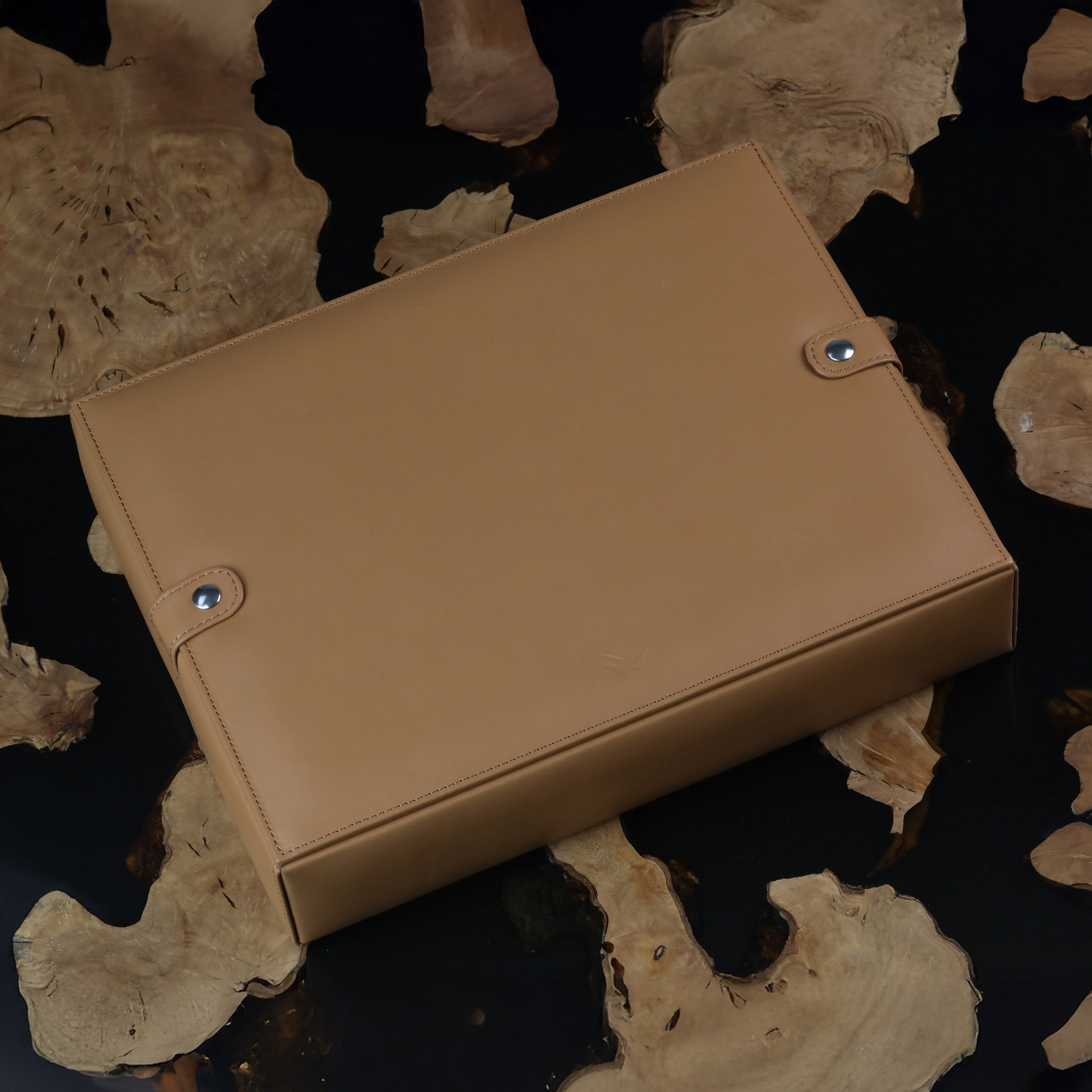 Leather Watch Box for 15 / Taupe