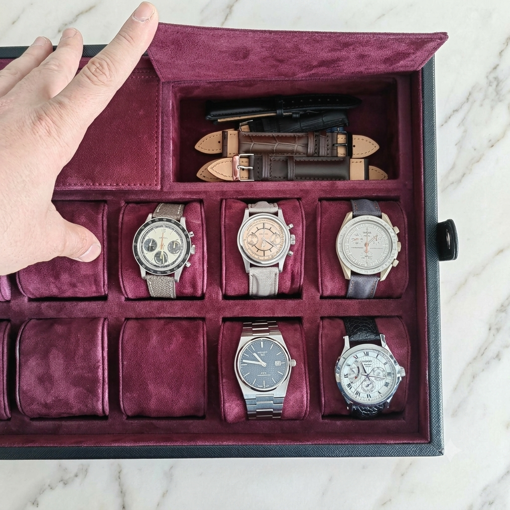 Garde-Temps Leather Watch Box for 10 / Black