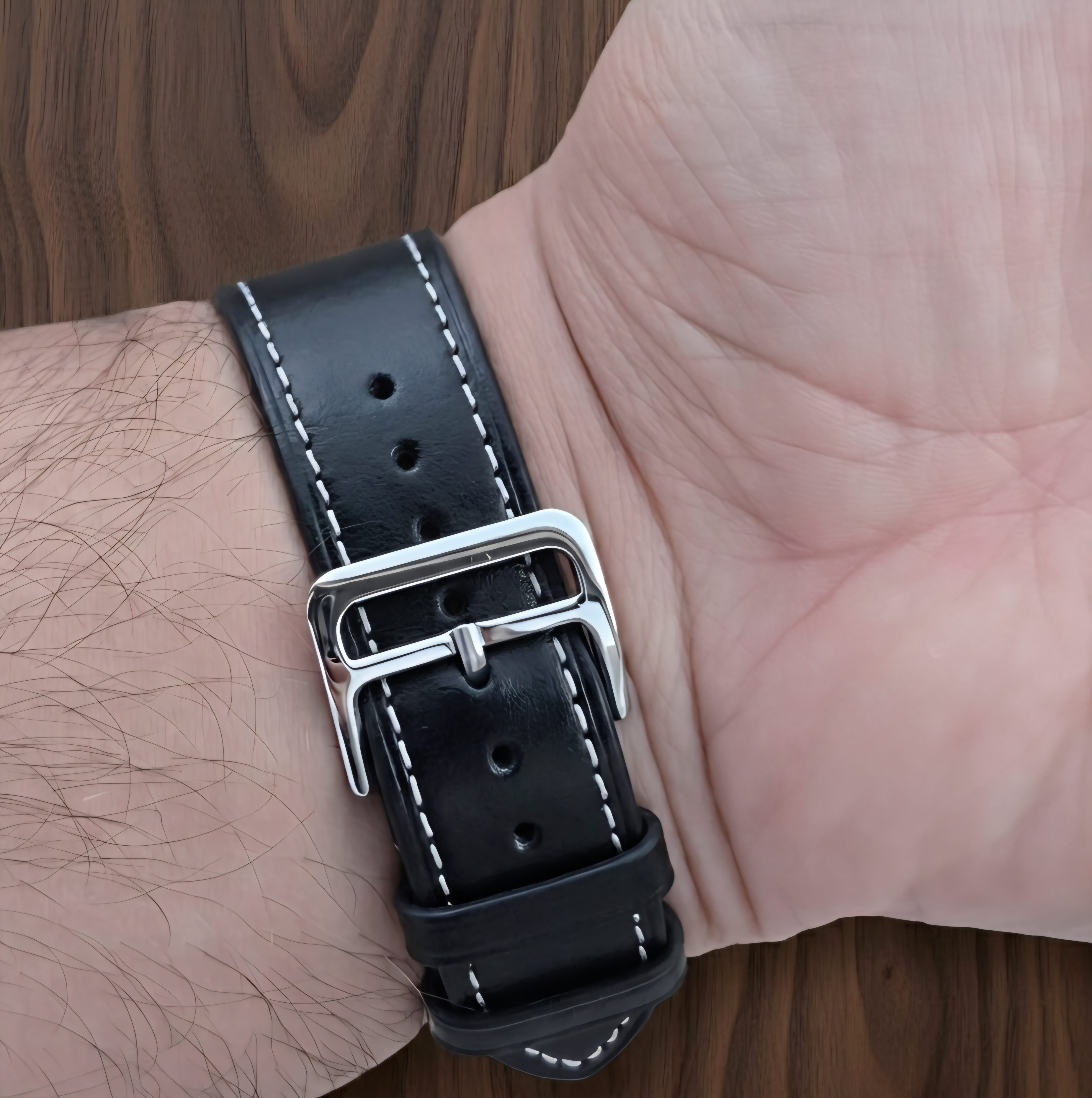 Napa Leather Strap - Black Slim