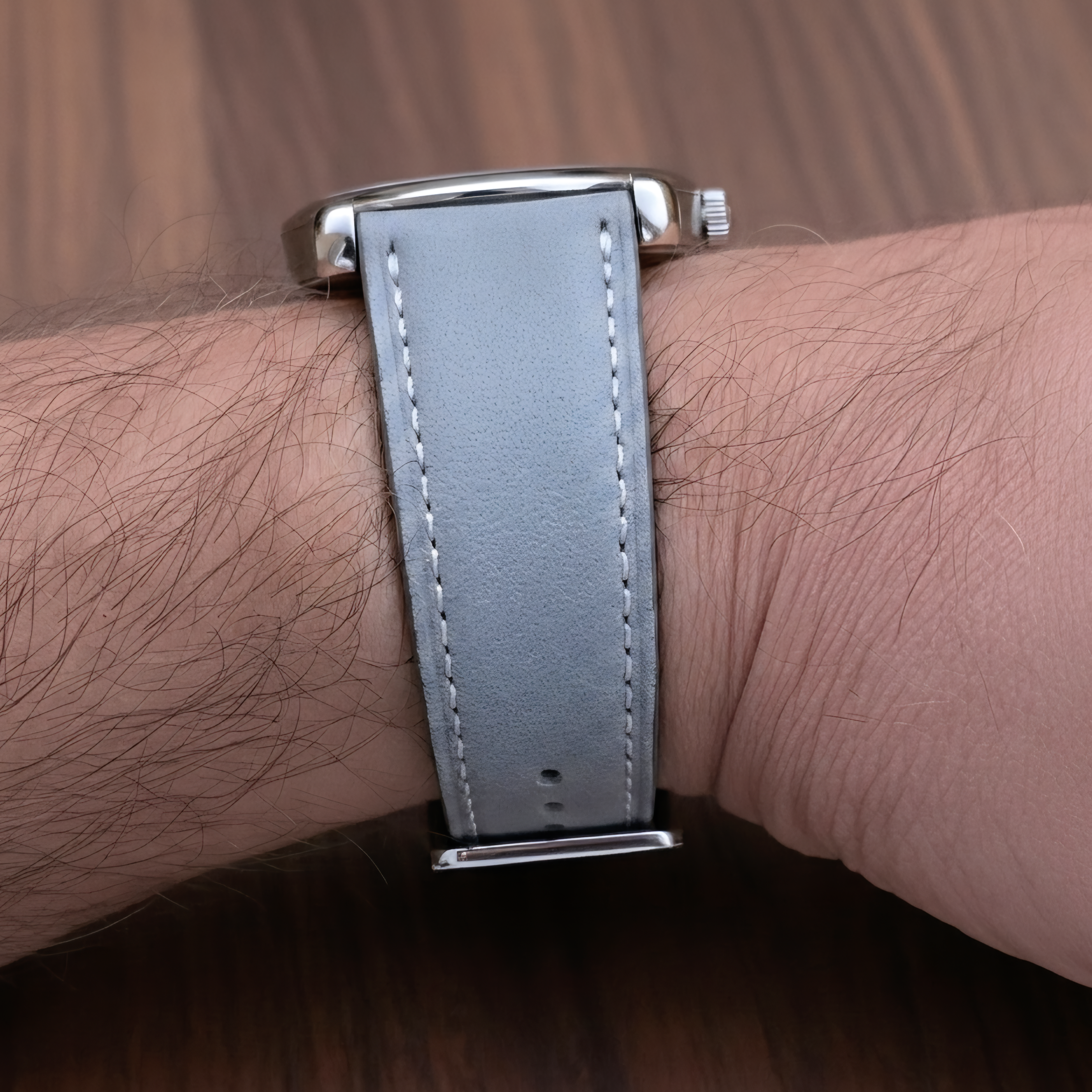 Nubuck Slim Leather Watch Strap