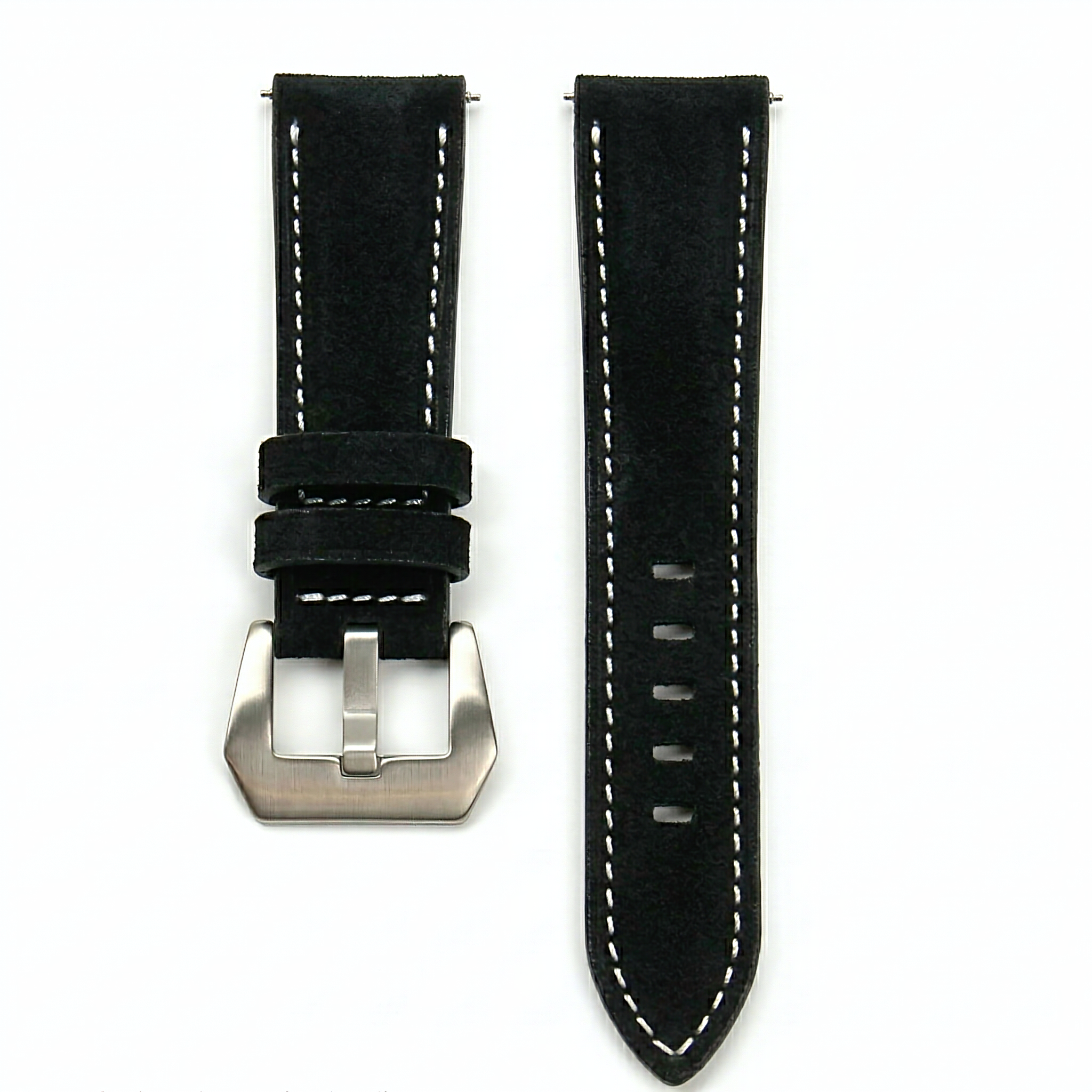 Florentine Series Nubuck Leather Strap / Black