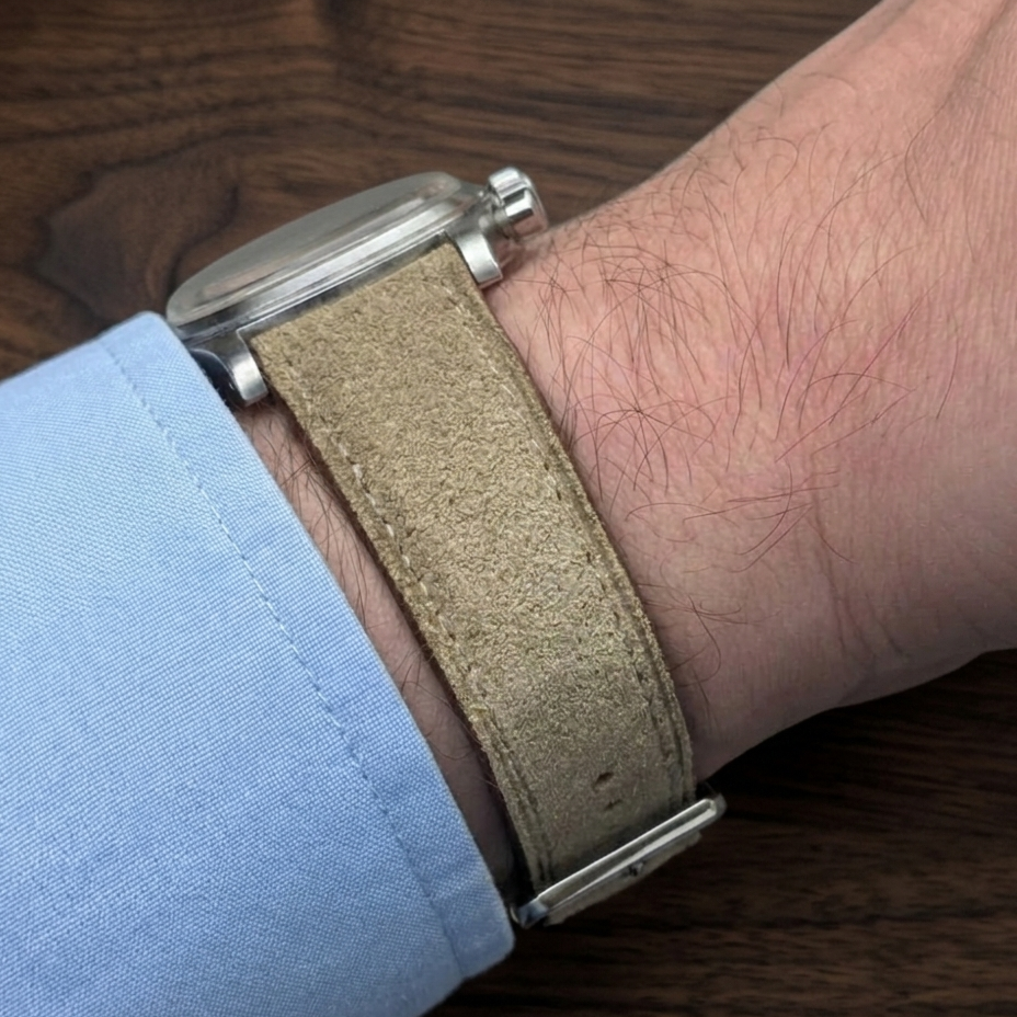 Suede Leather Strap - Grey