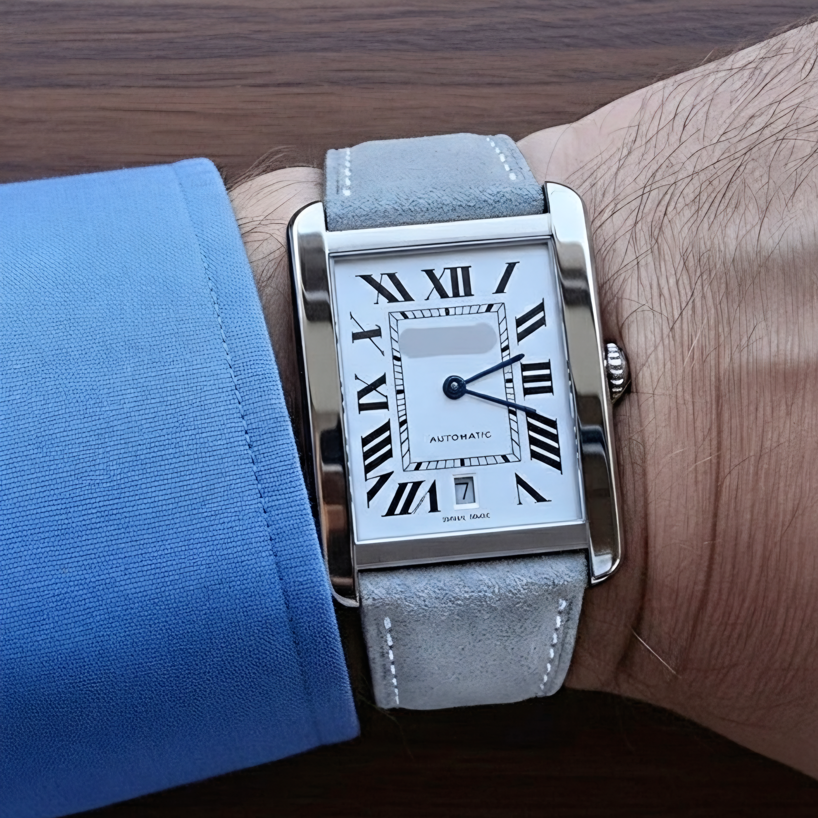 Nubuck Slim Leather Watch Strap