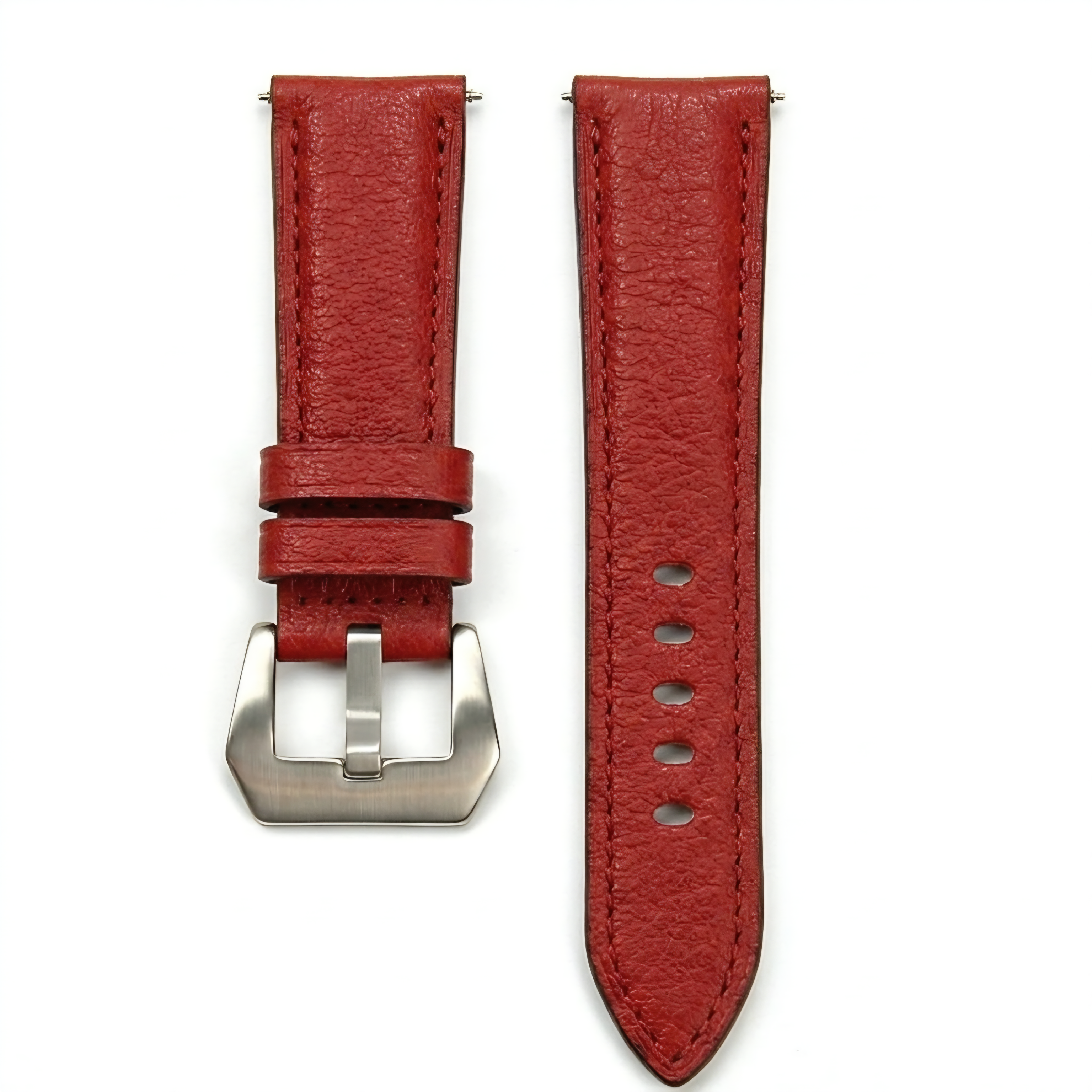 Florentine Series Suede Leather Strap / Red