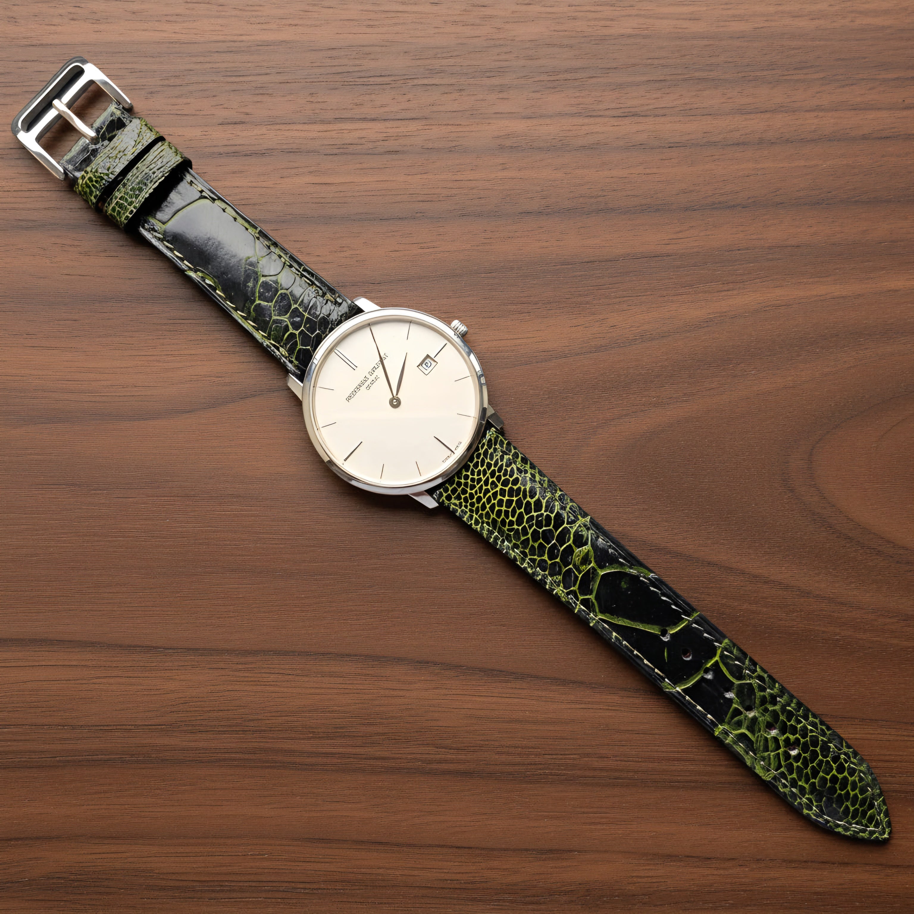 Ostrich Leather Strap - Green