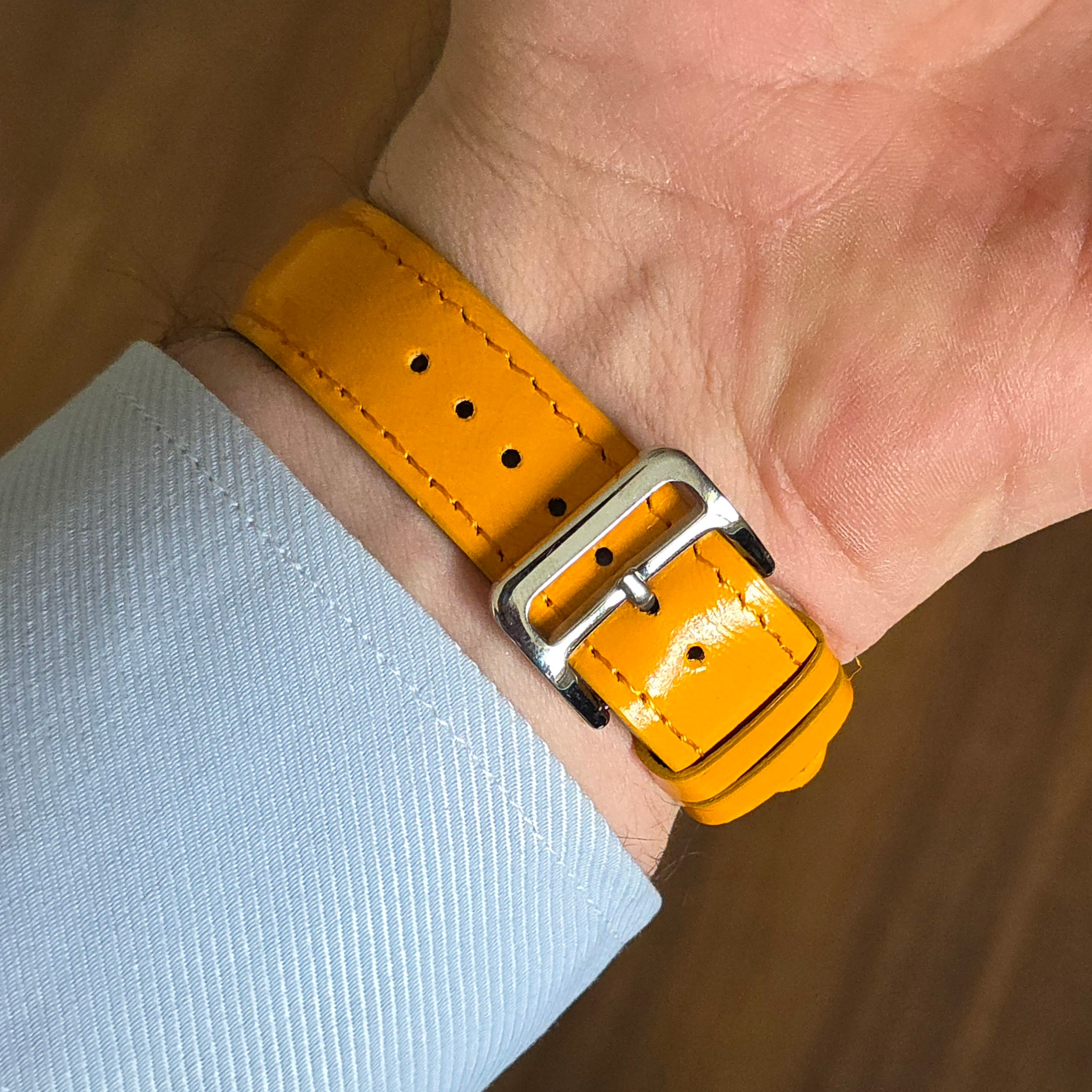 Patent Leather Strap - Yellow