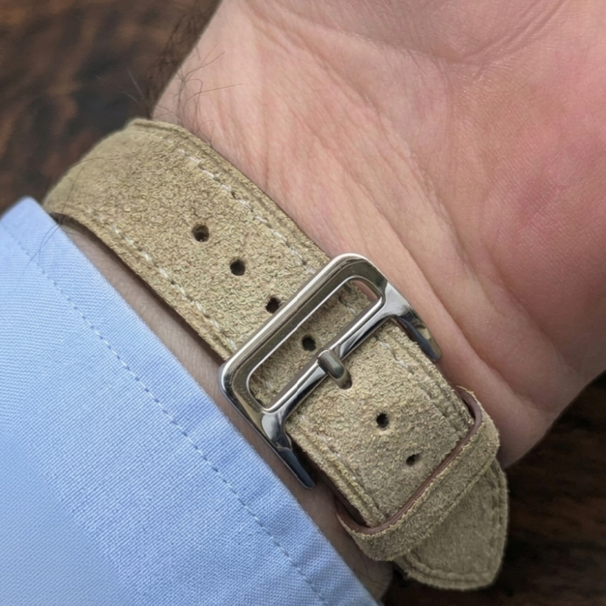 Suede Leather Strap - Grey