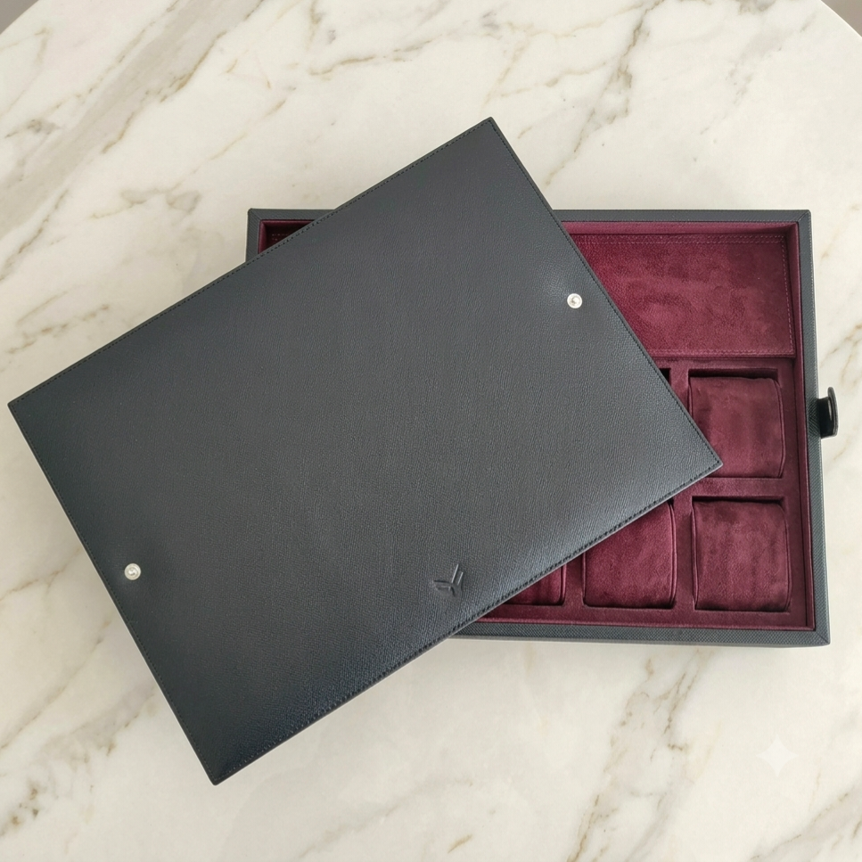 Garde-Temps Leather Watch Box for 10 / Black