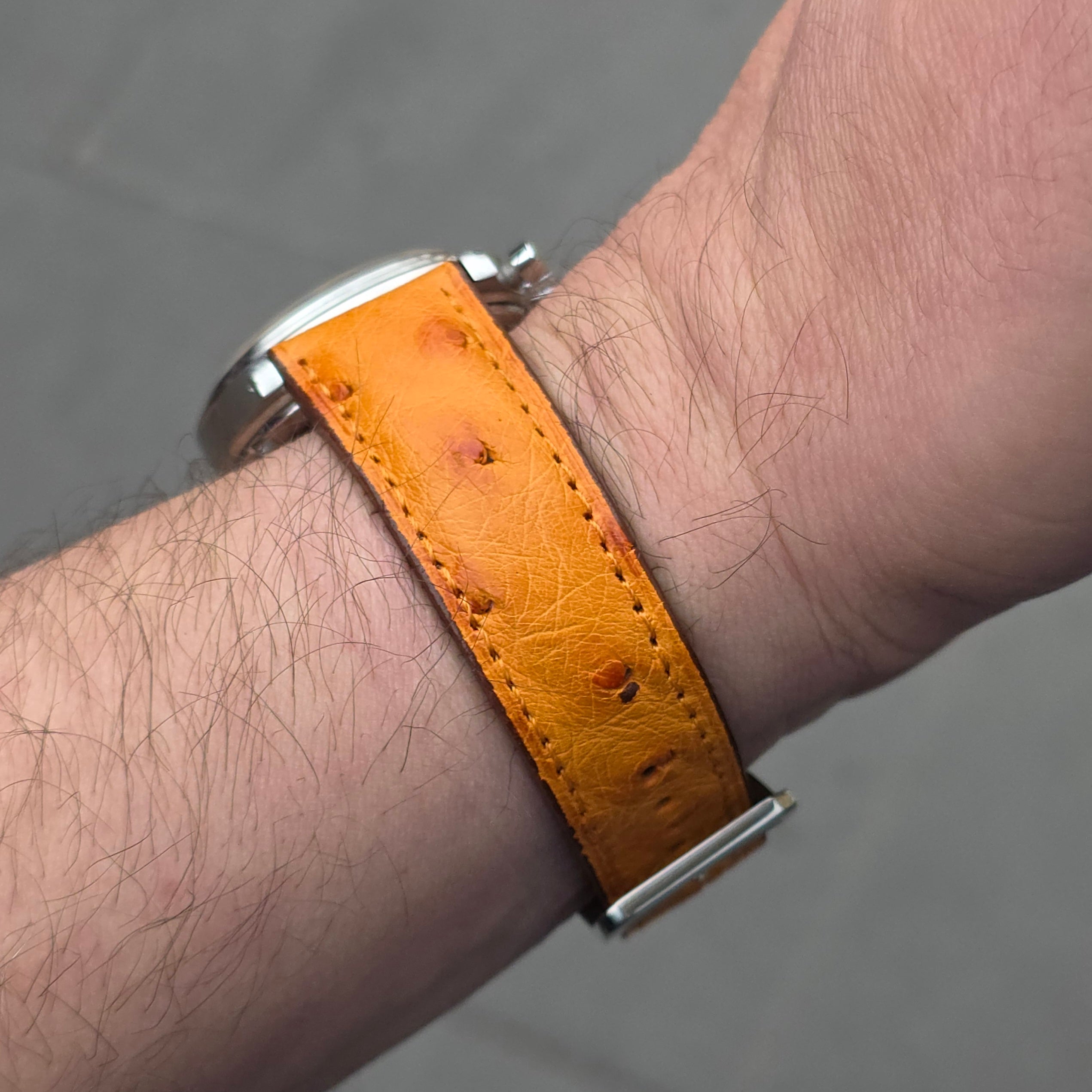 Ostrich Leather Strap - Tan