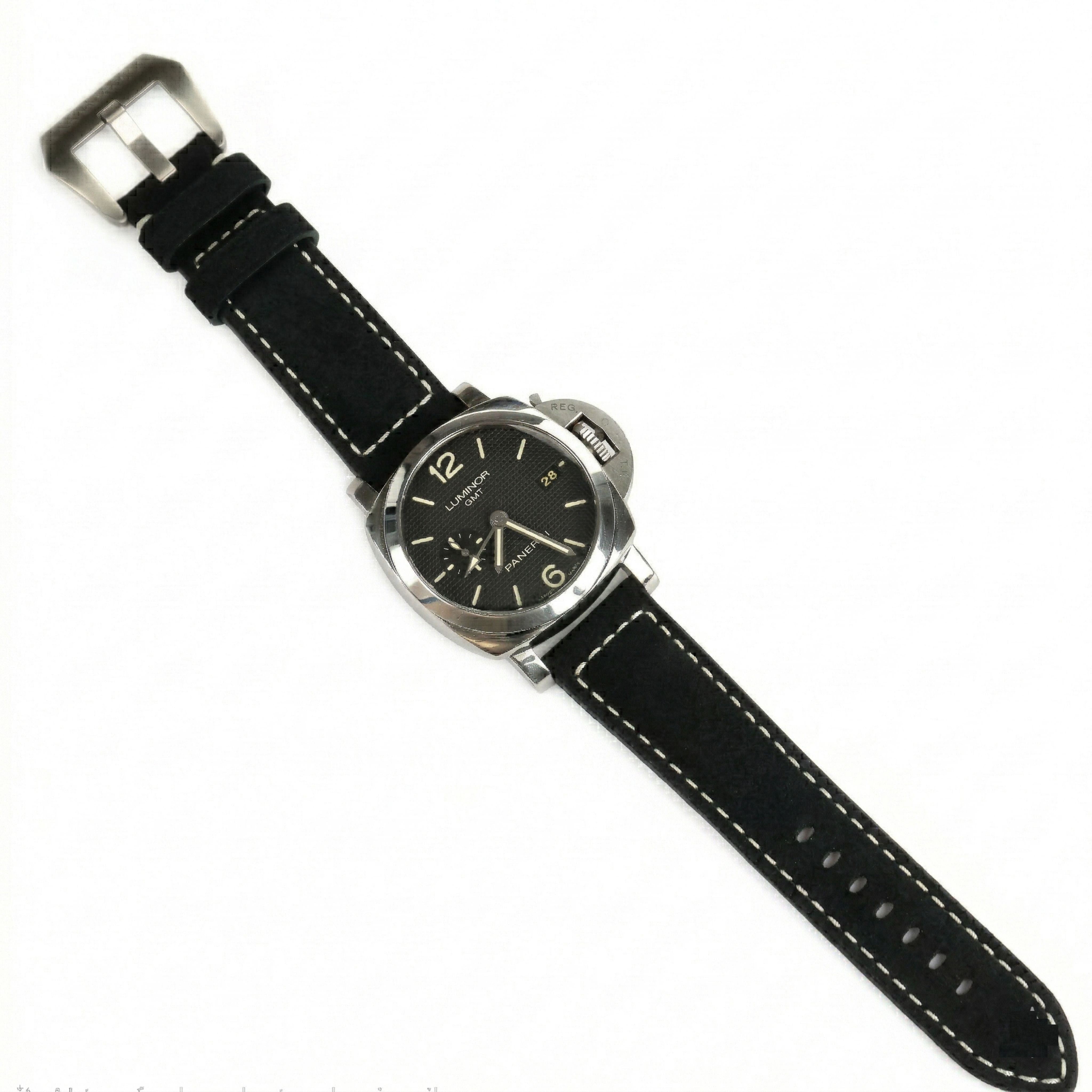 Florentine Series Nubuck Leather Strap / Black