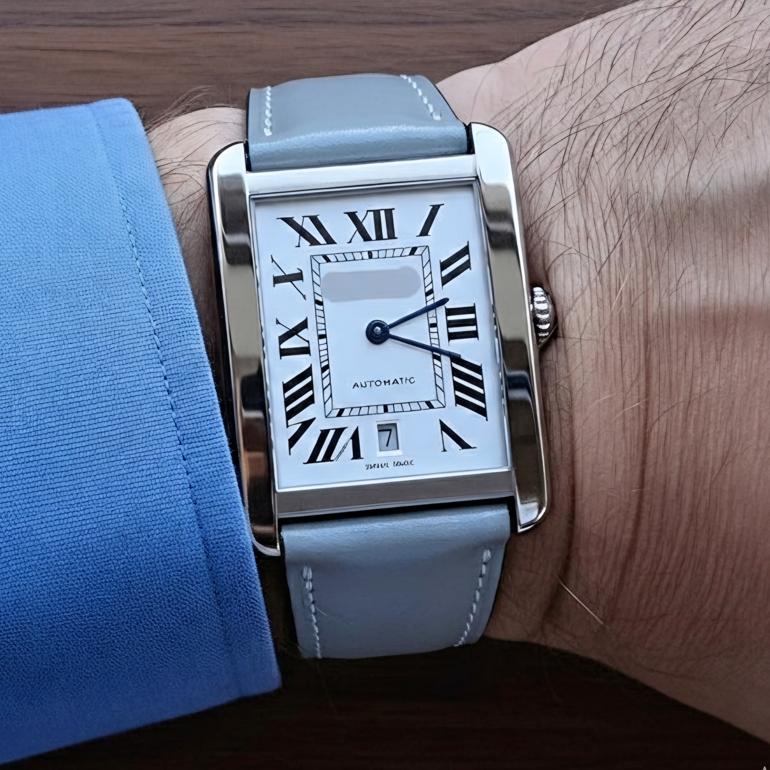 Napa Leather Watch Strap - Grey Slim