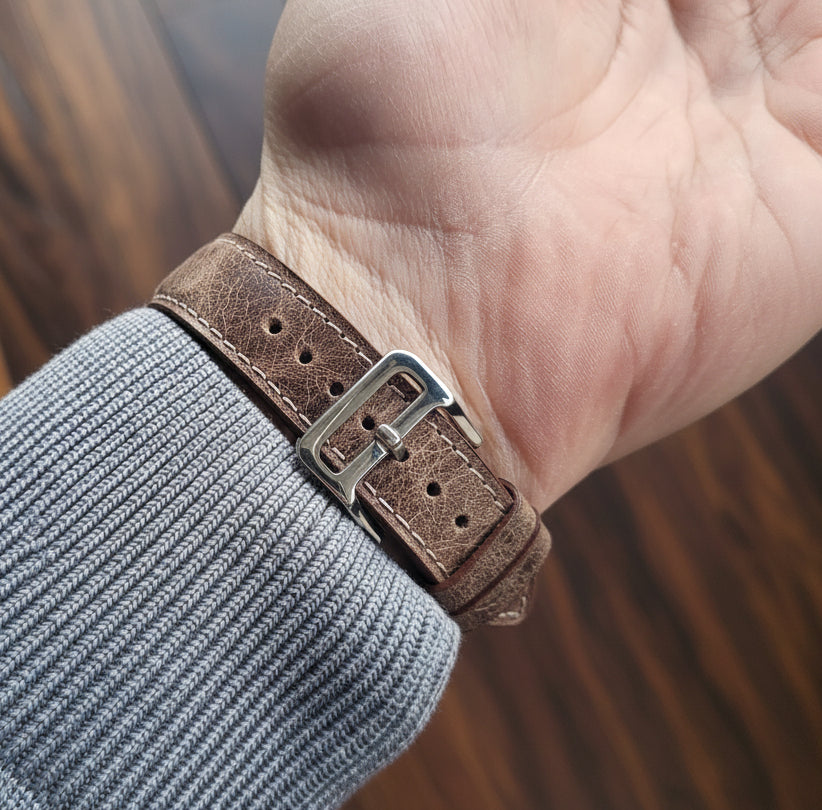 Distressed Leather Watch Strap