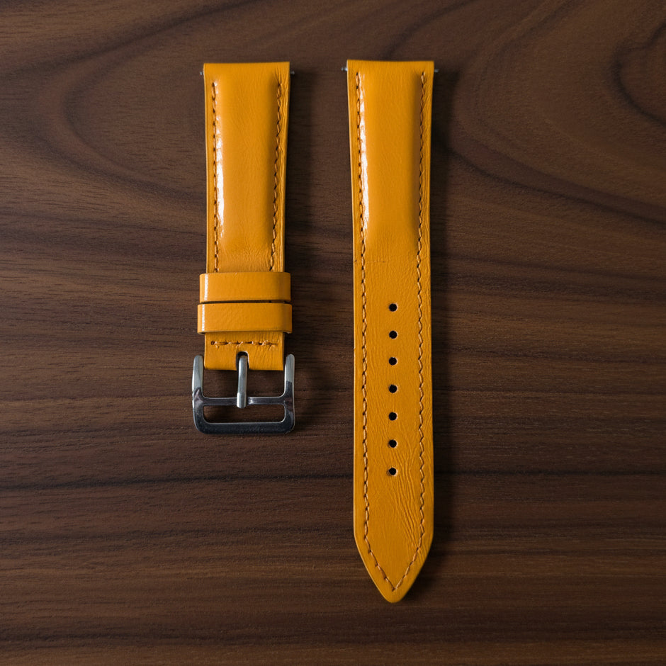 Patent Leather Strap - Yellow