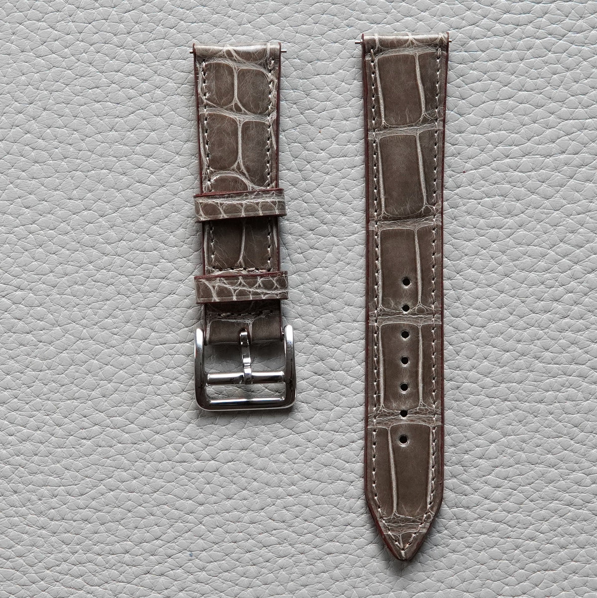 Genuine Croc. Leather Watch Strap
