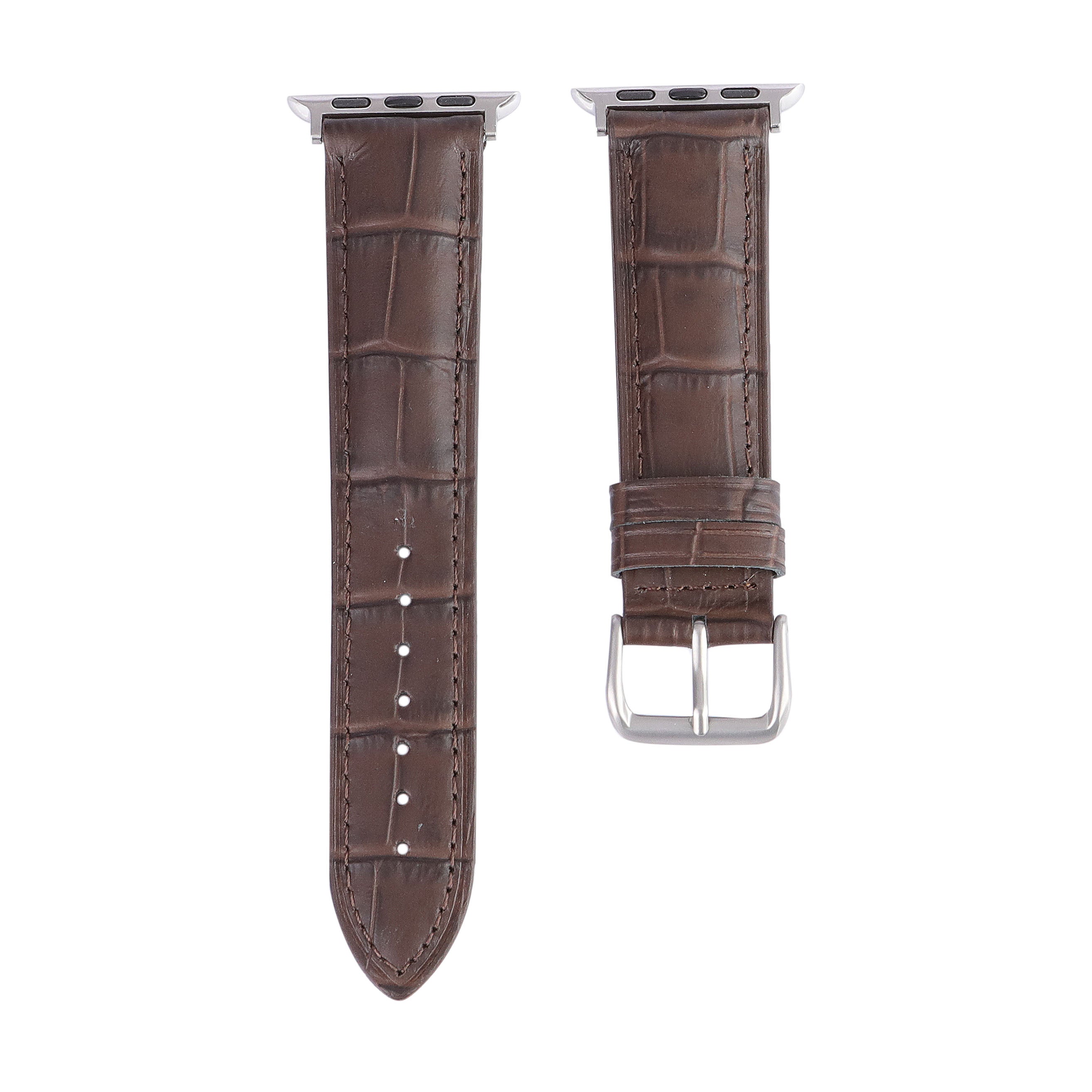 Apple Watch Compatible Leather Strap - Brown