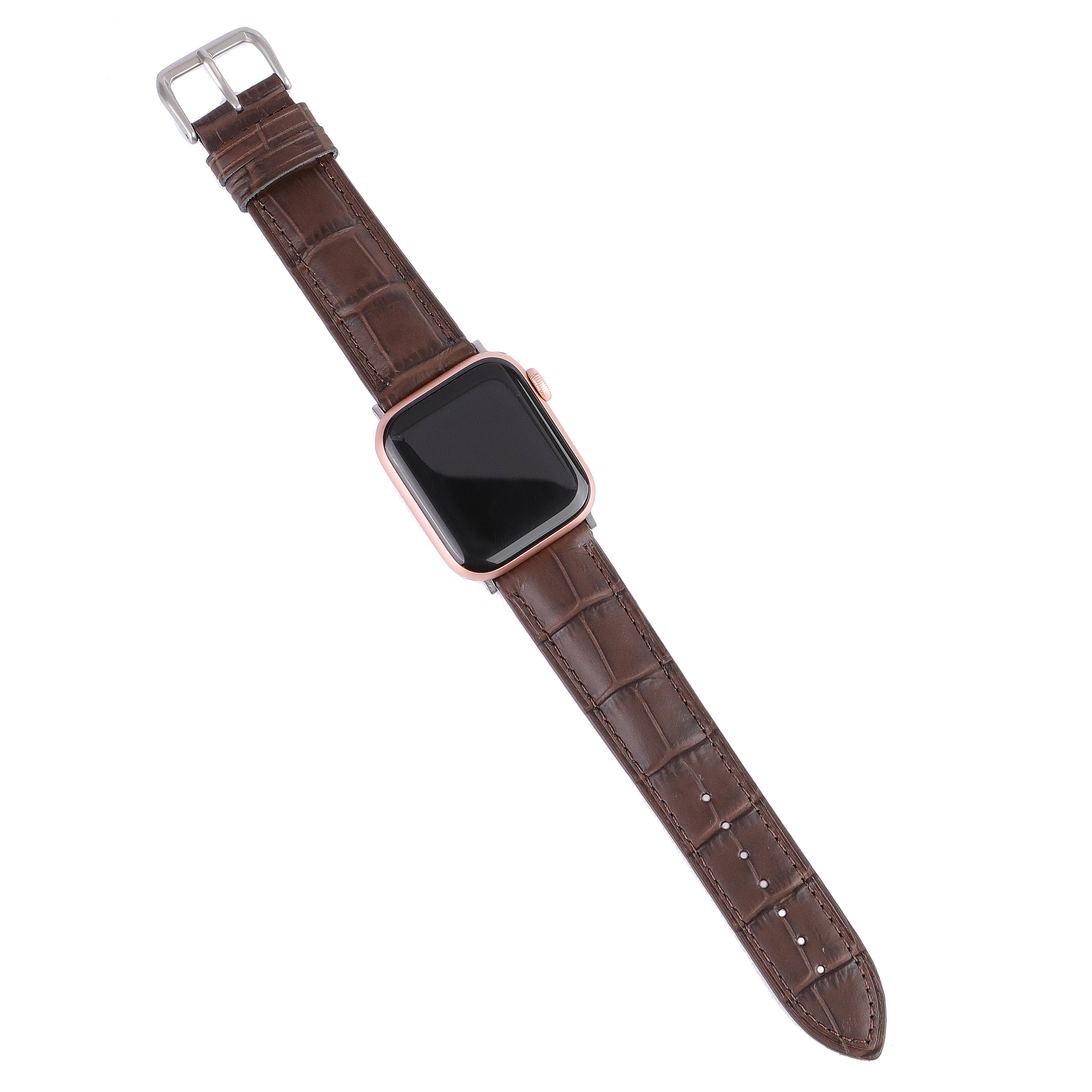 Apple Watch Compatible Leather Strap - Brown