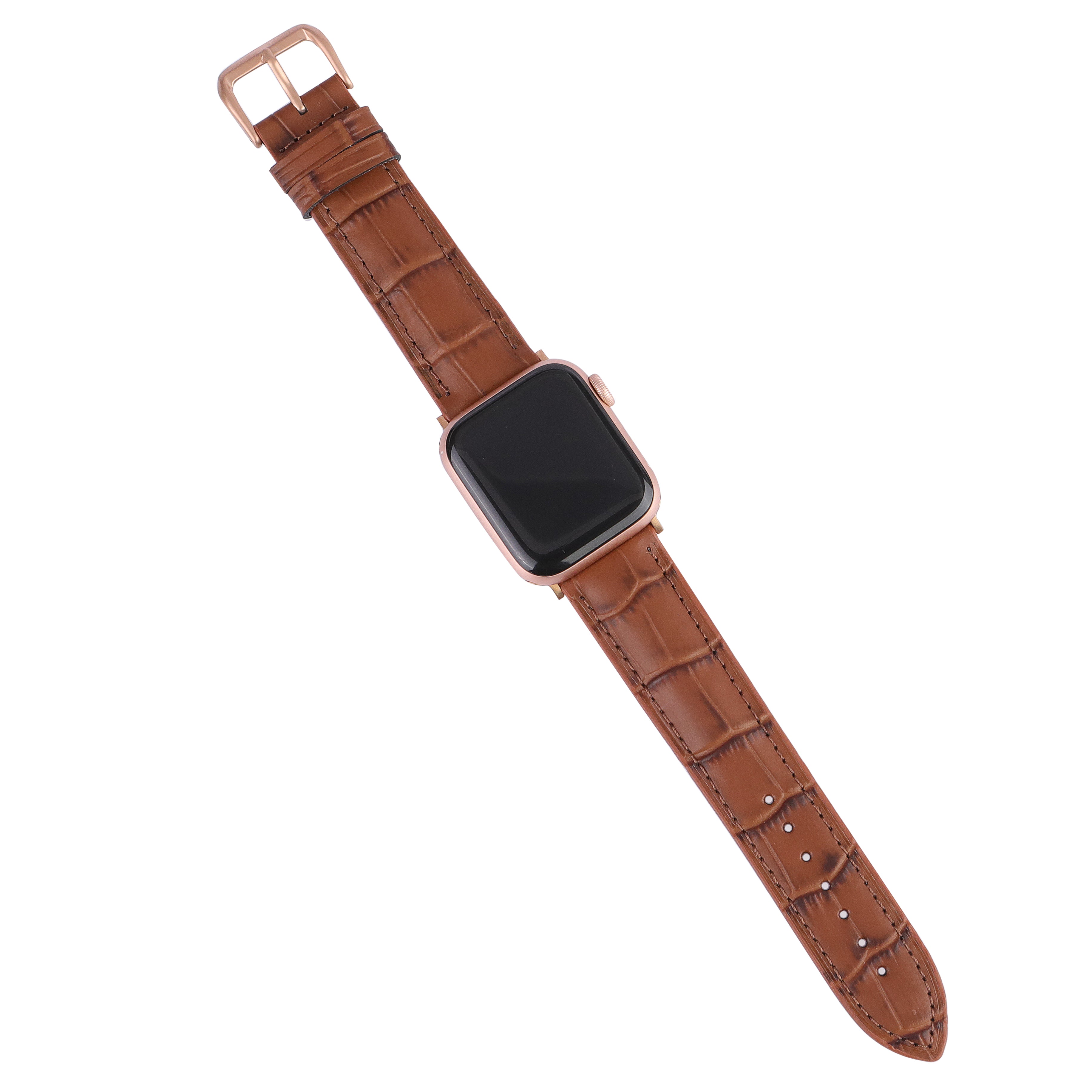 Apple Watch Compatible Leather Strap - Tan