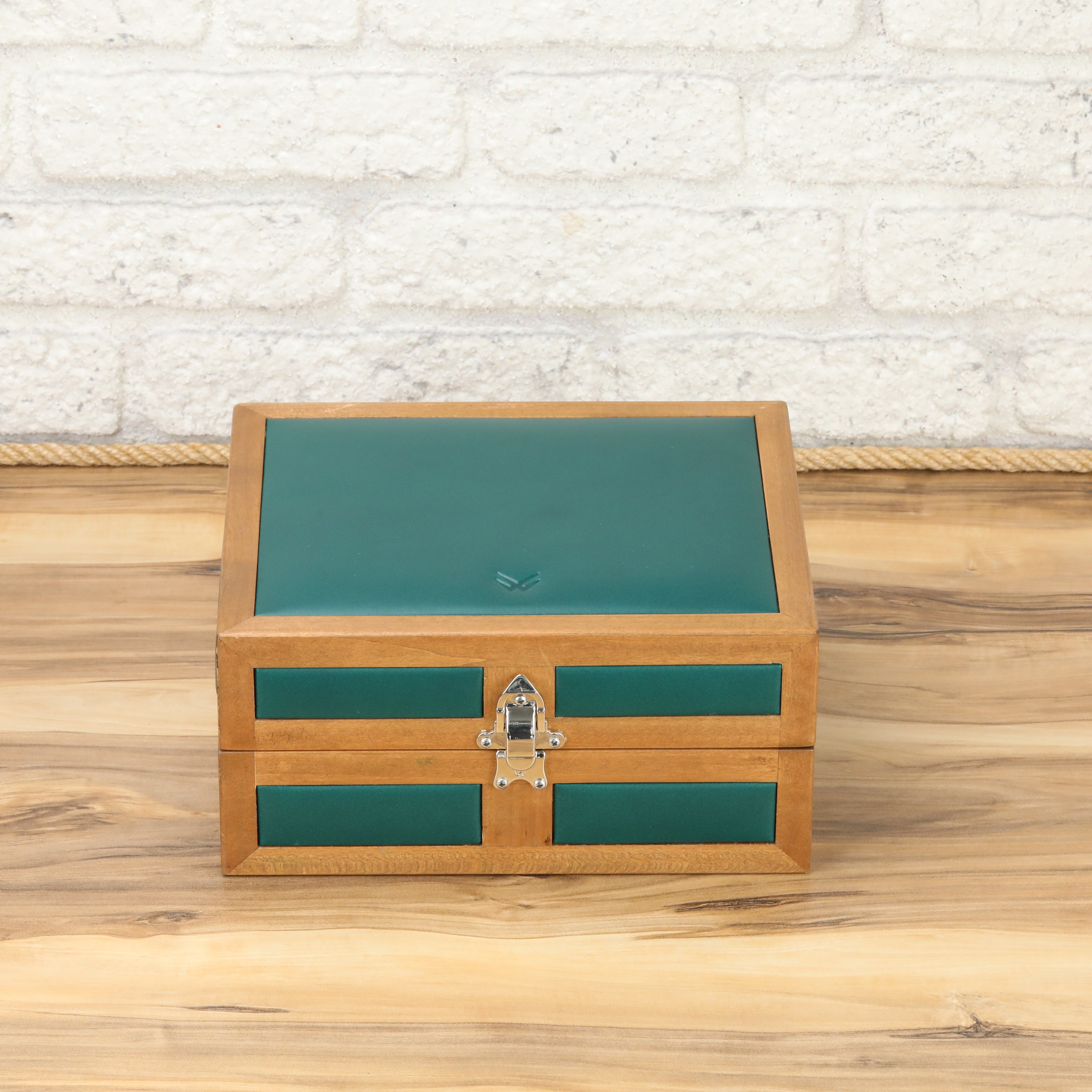 Heritage Wooden Watch Box for 6 / Green