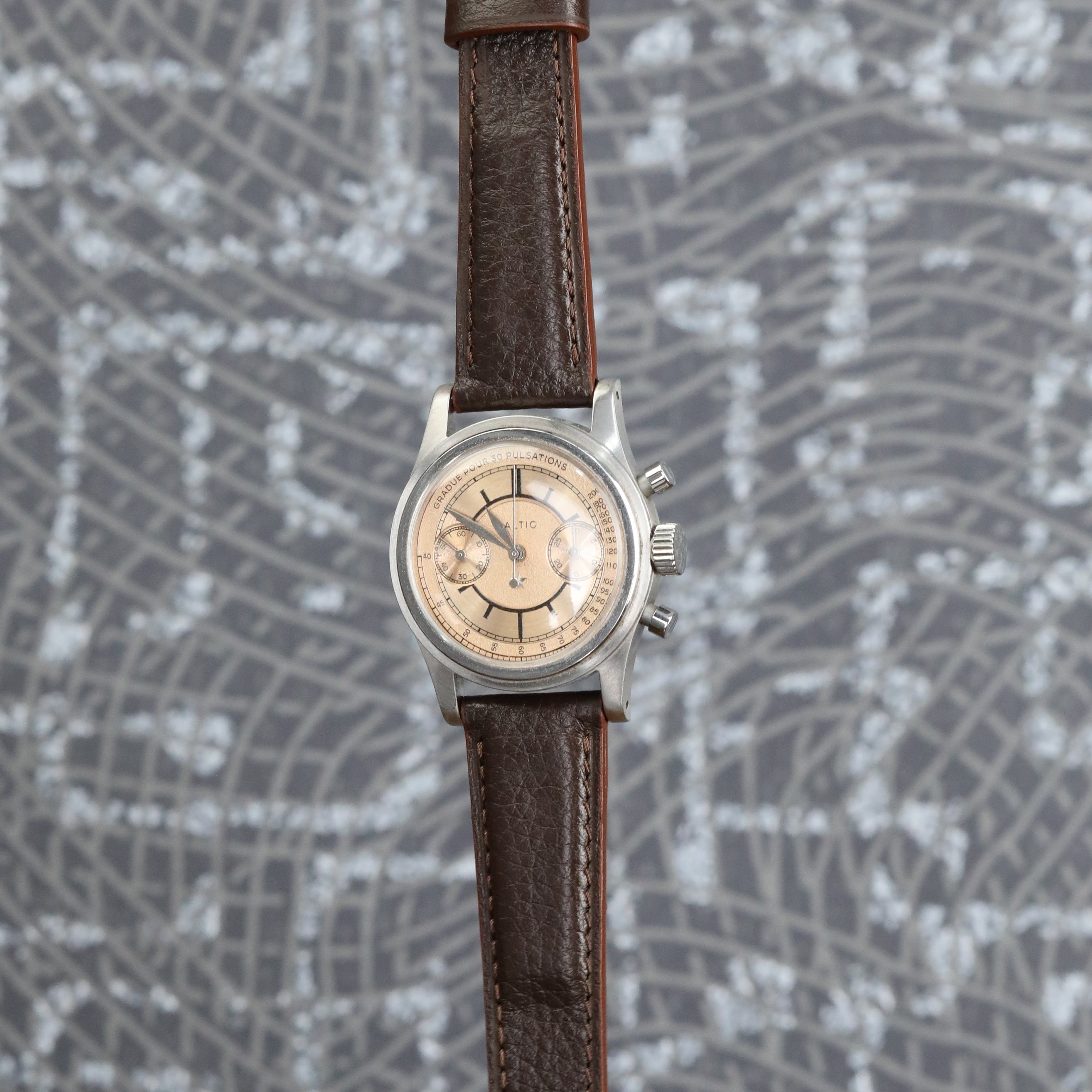 Embossed Leather Strap - Brown