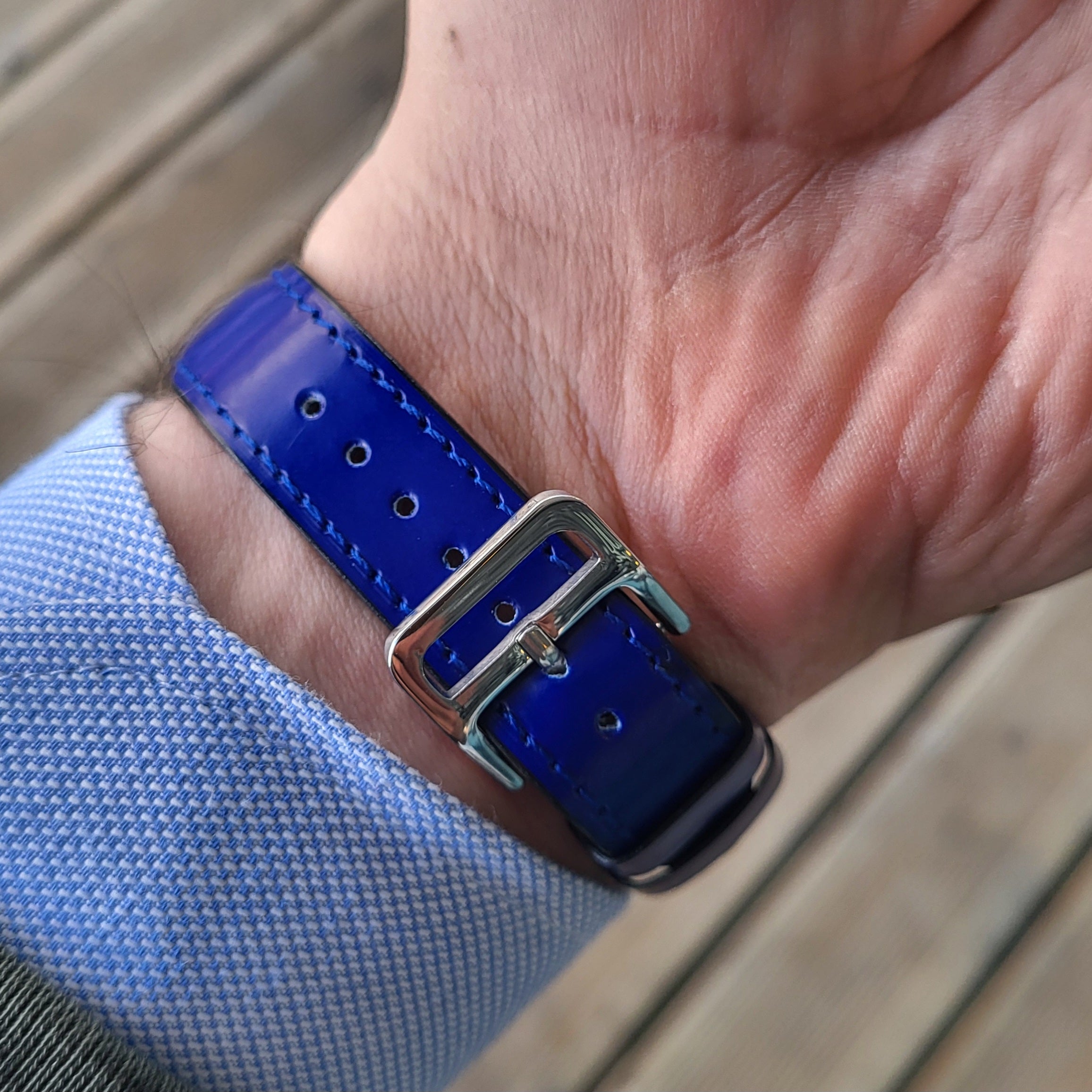 Napa Leather Strap - D. Blue