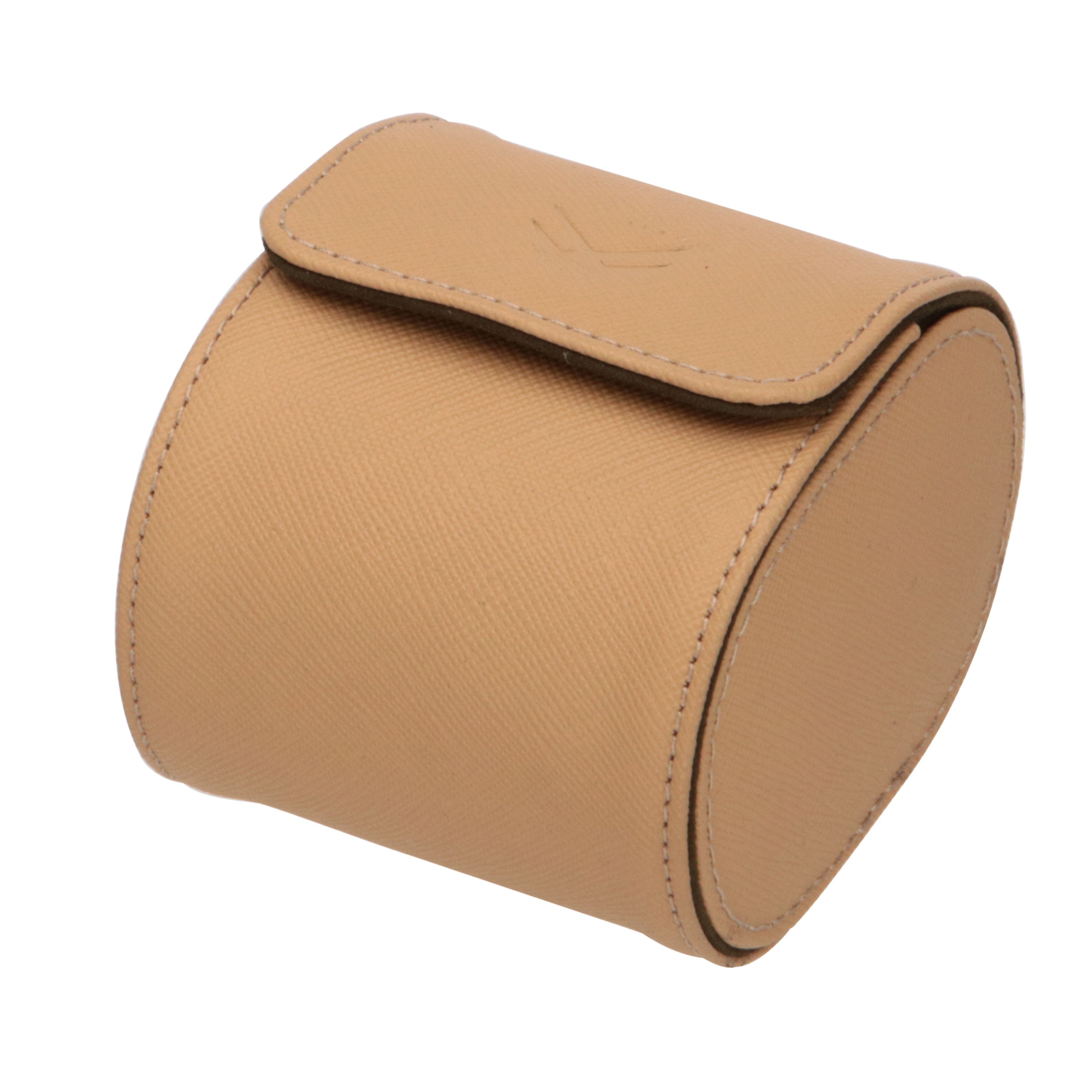 Toro Leather Watch Roll for 1 - Beige