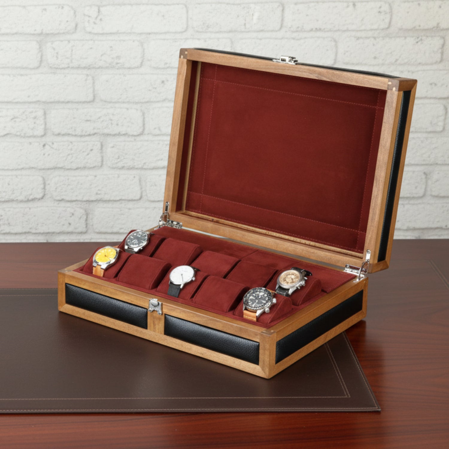 Heritage Wooden Watch Box for 10  / Black