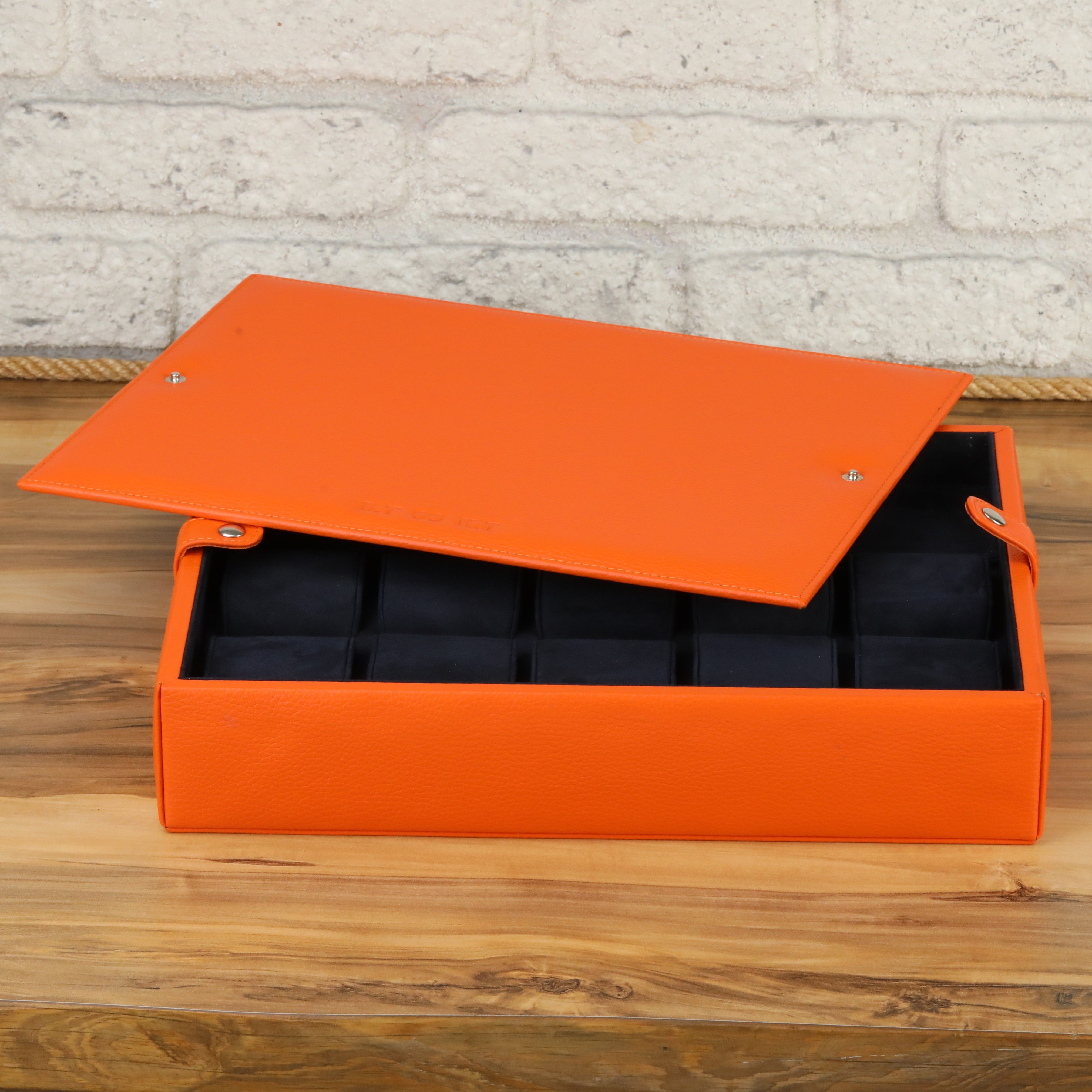 Leather Watch Box for 10 / Orange